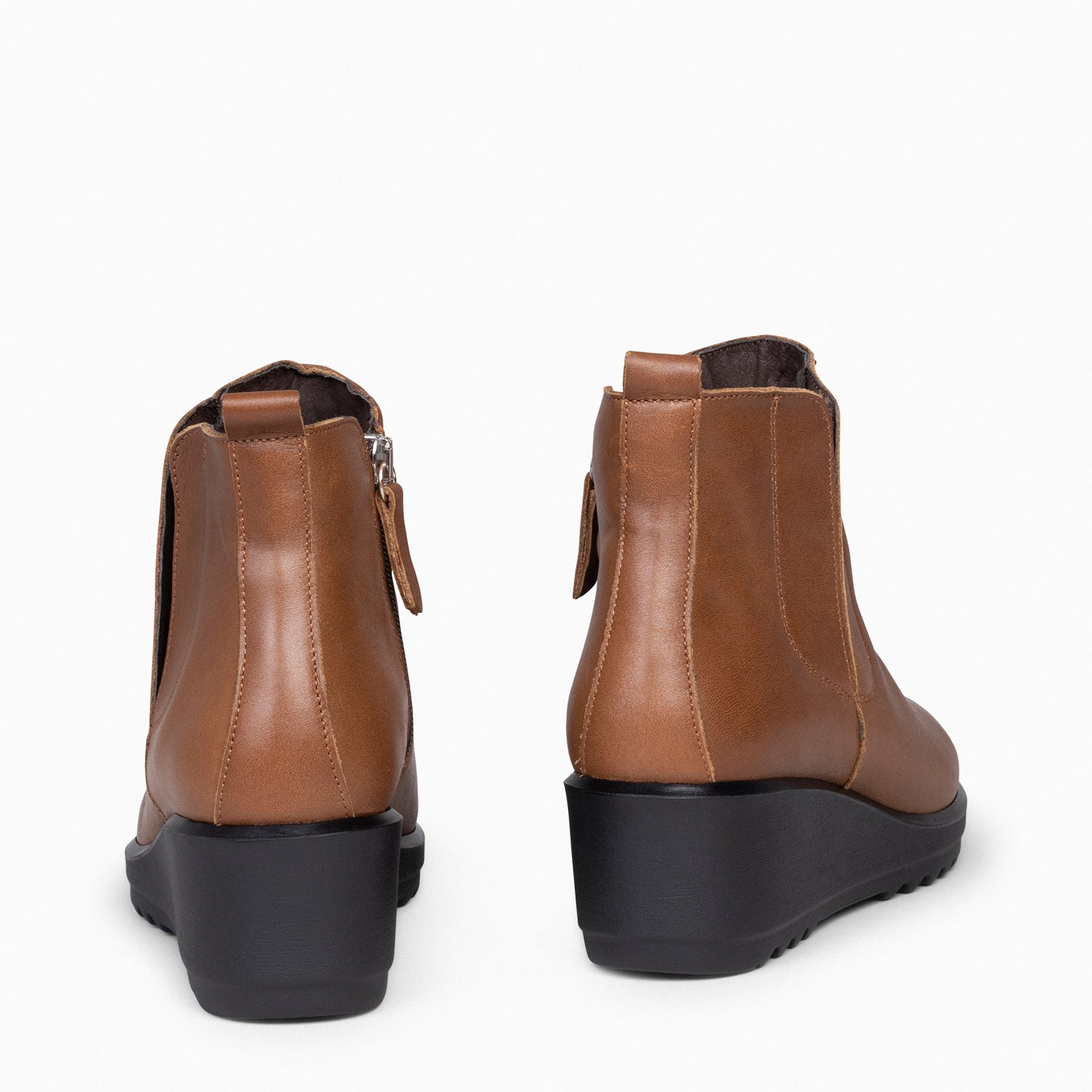 CARLI - CAMEL Women wedge booties