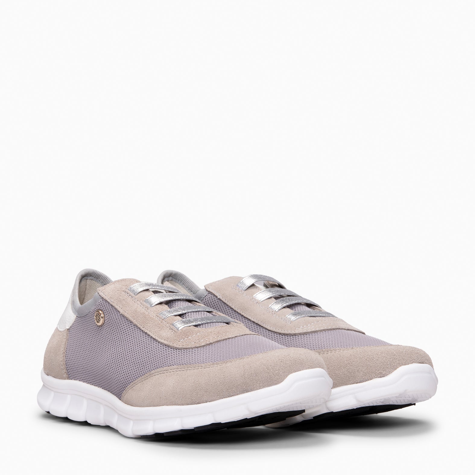 FÜSION 02 - GREY Multi-material women's sneakers