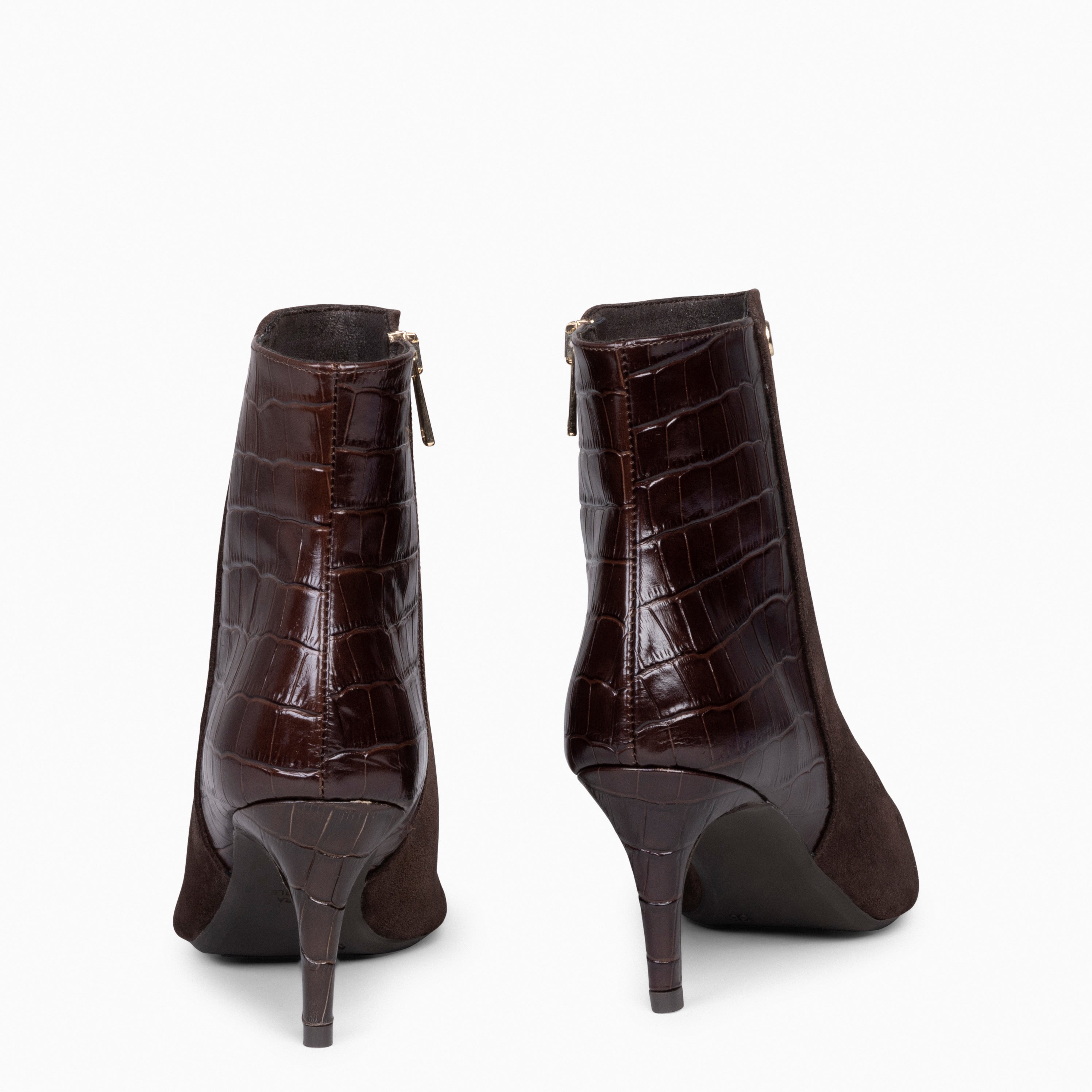 NIGHT COCO – Botines elegantes de tacón fino MARRÓN