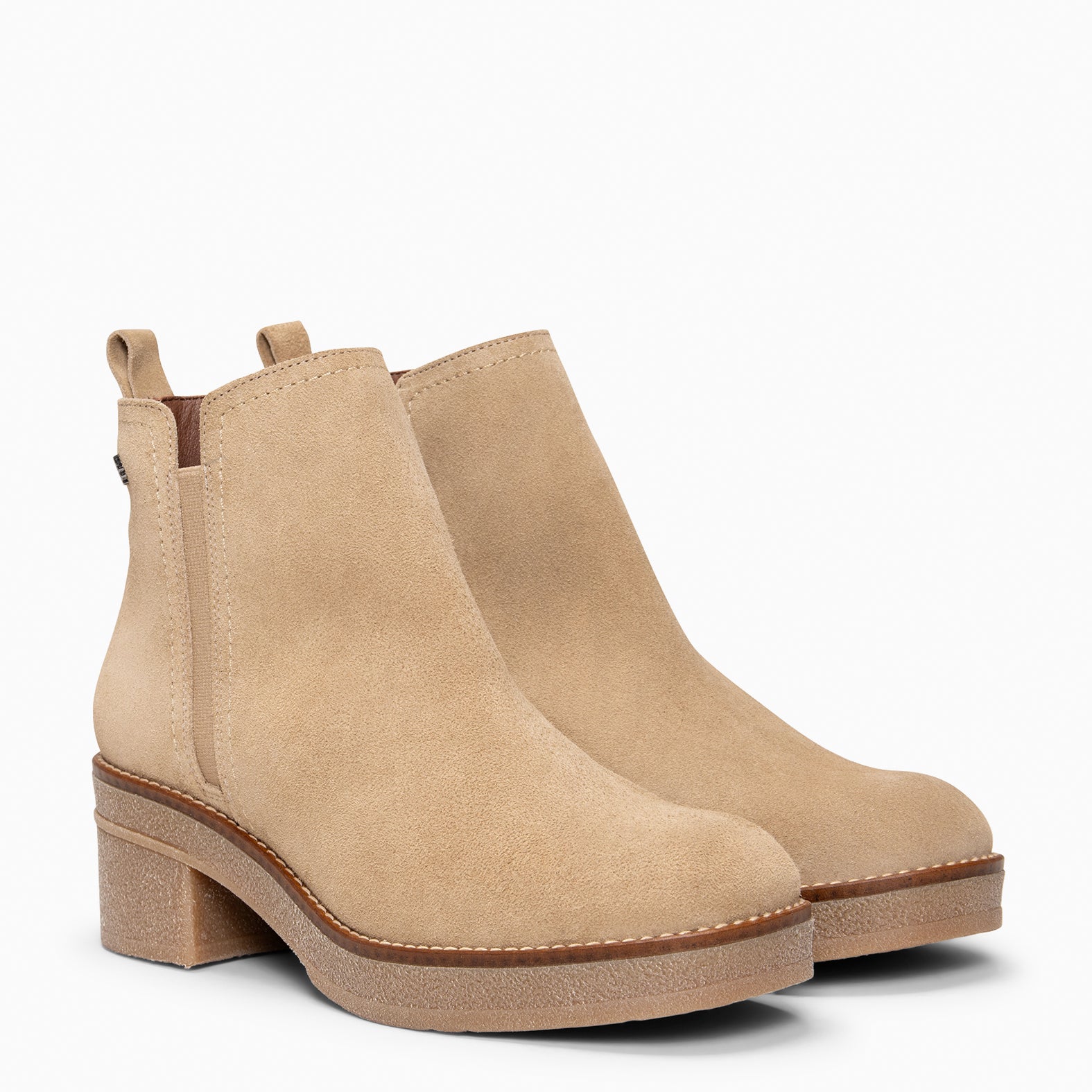 SWING - Botines casual de ante hidrófugo BEIGE