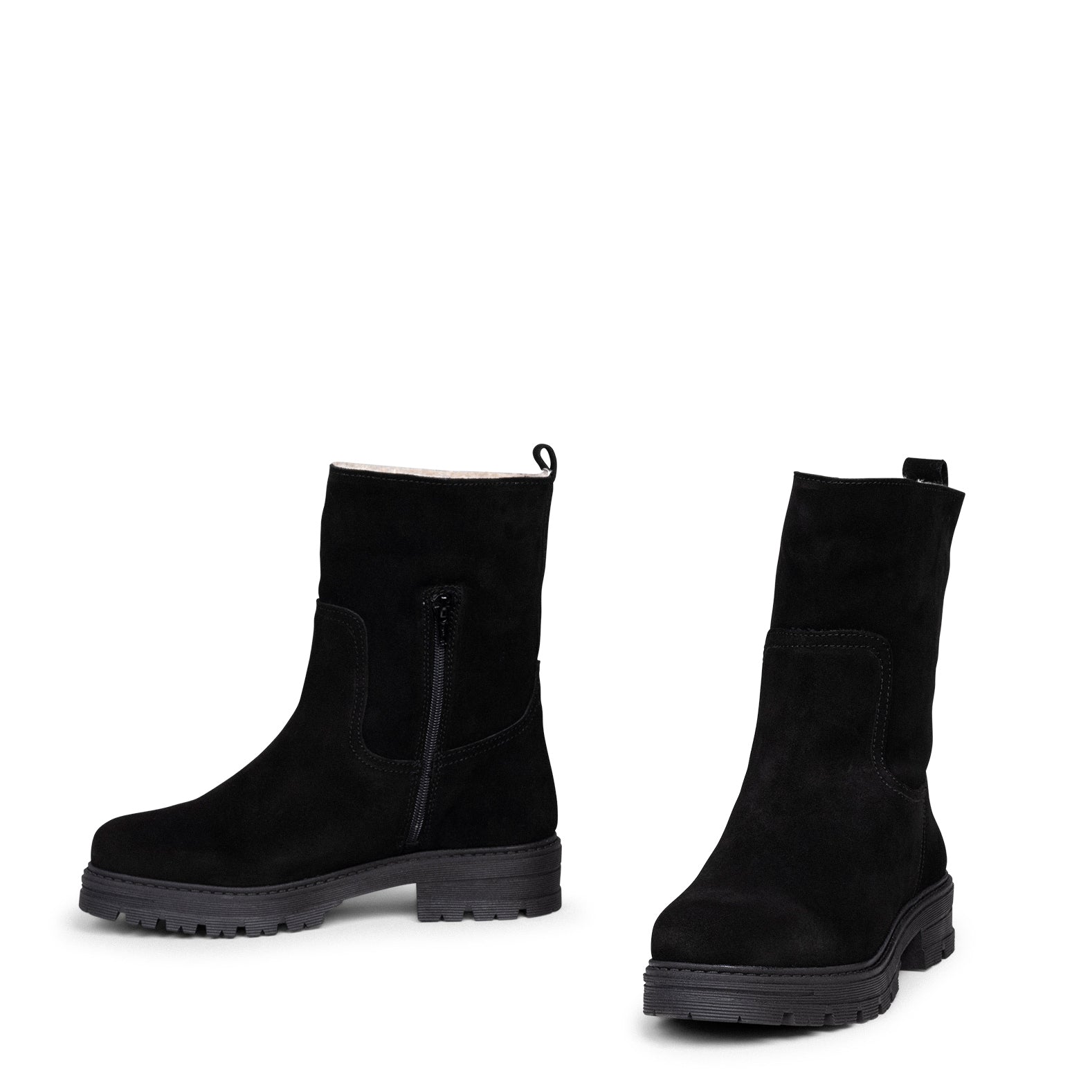 ALASKA - Botín de Mujer con Forro de Piel de Borrego NEGRO - miMaO ®