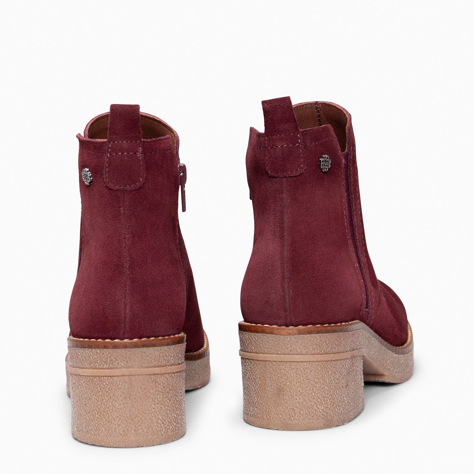 SWING - Botines casual de ante hidrófugo BURDEOS