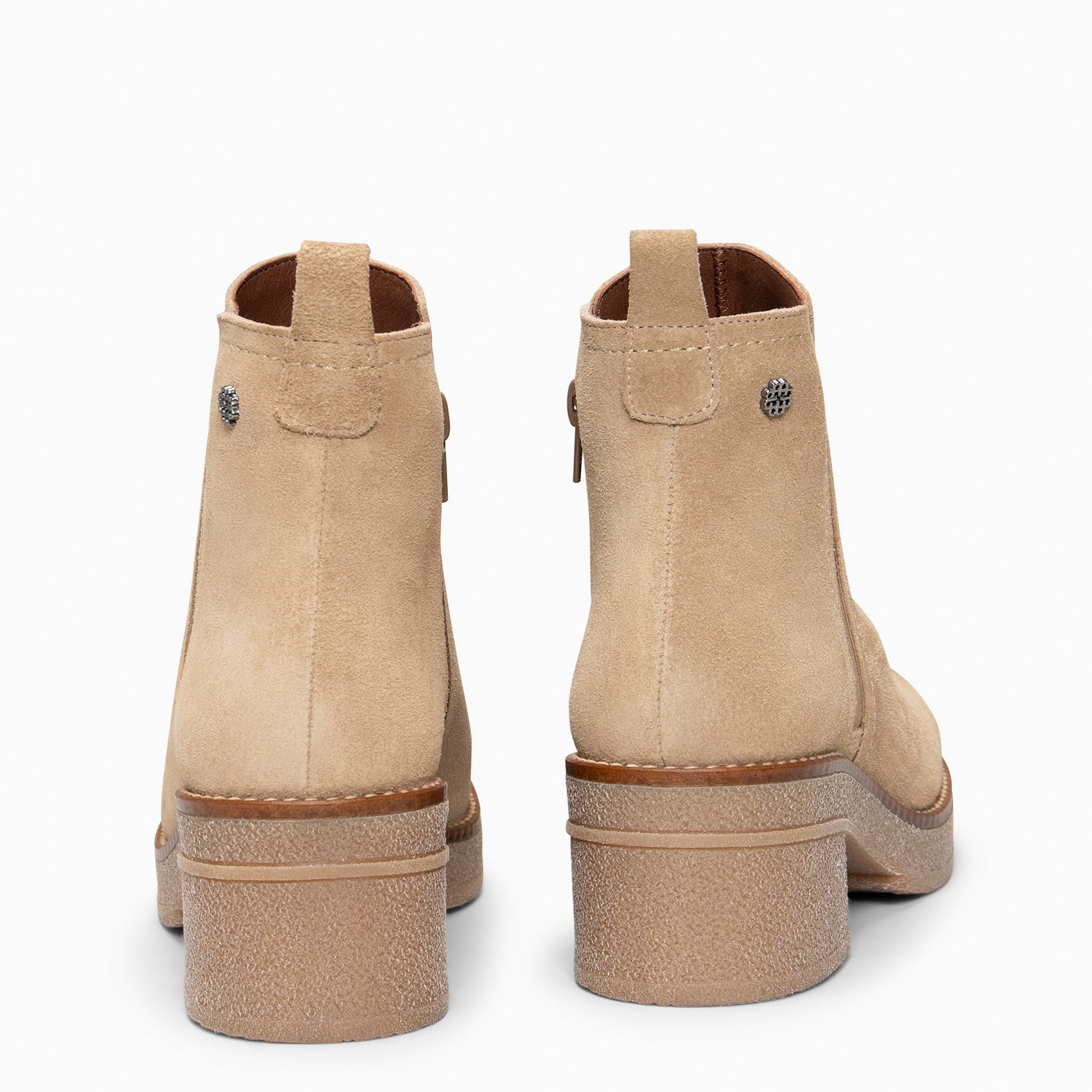 SWING - Botines casual de ante hidrófugo BEIGE