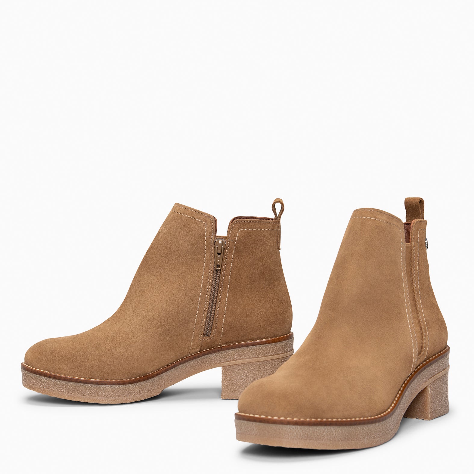 SWING - Botines casual de ante hidrófugo MARRÓN