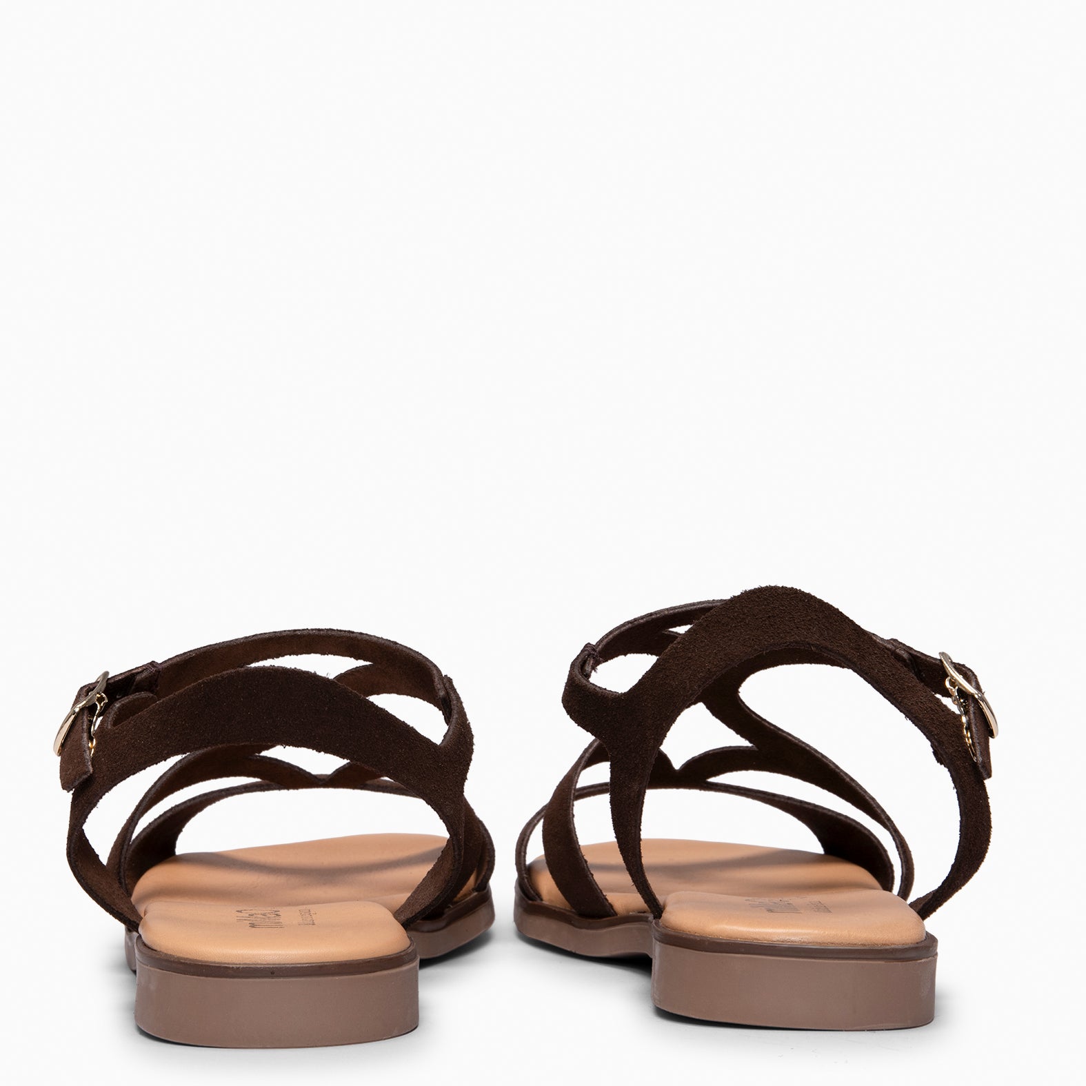 BAMBOO - BROWN FLAT SANDALS