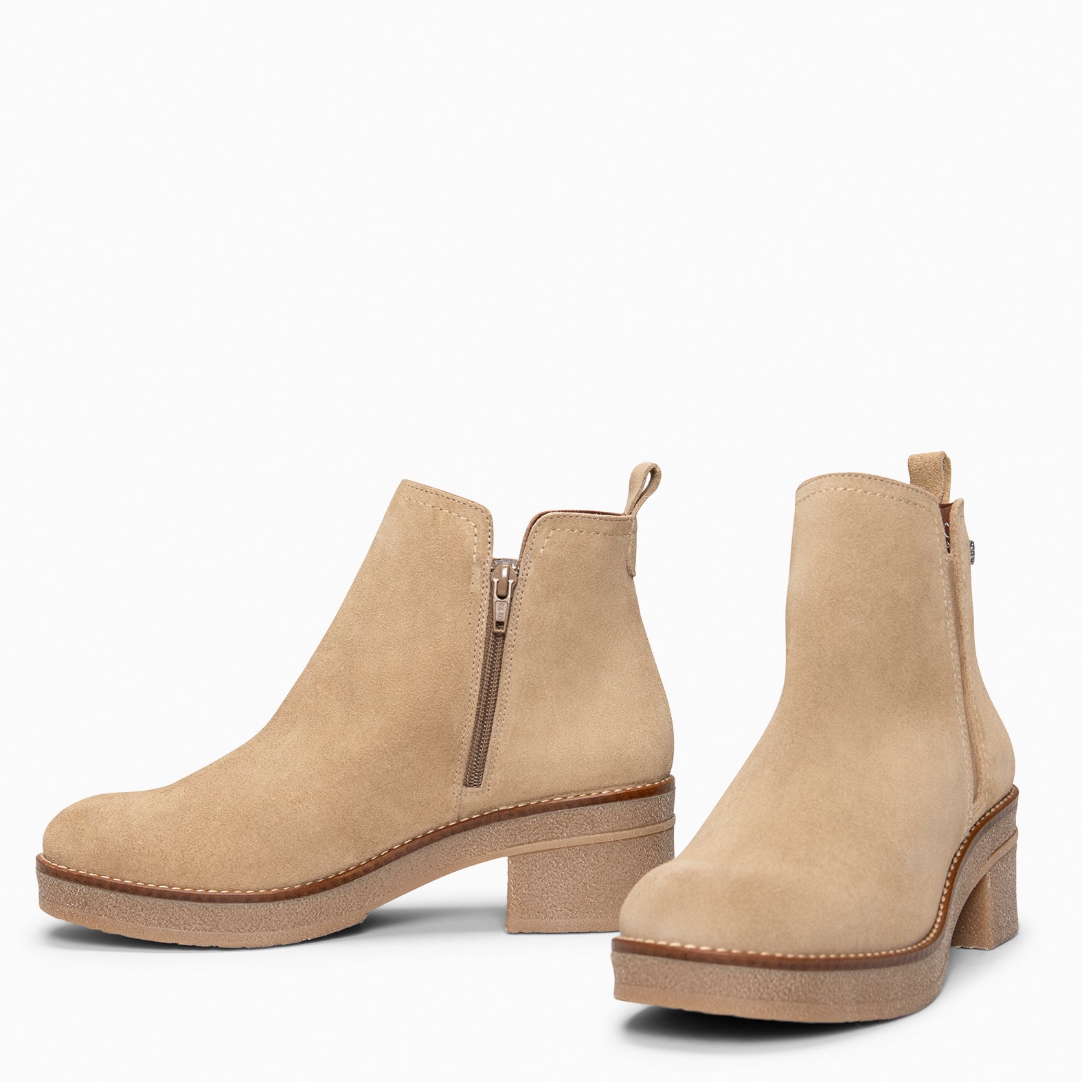 SWING - Botines casual de ante hidrófugo BEIGE