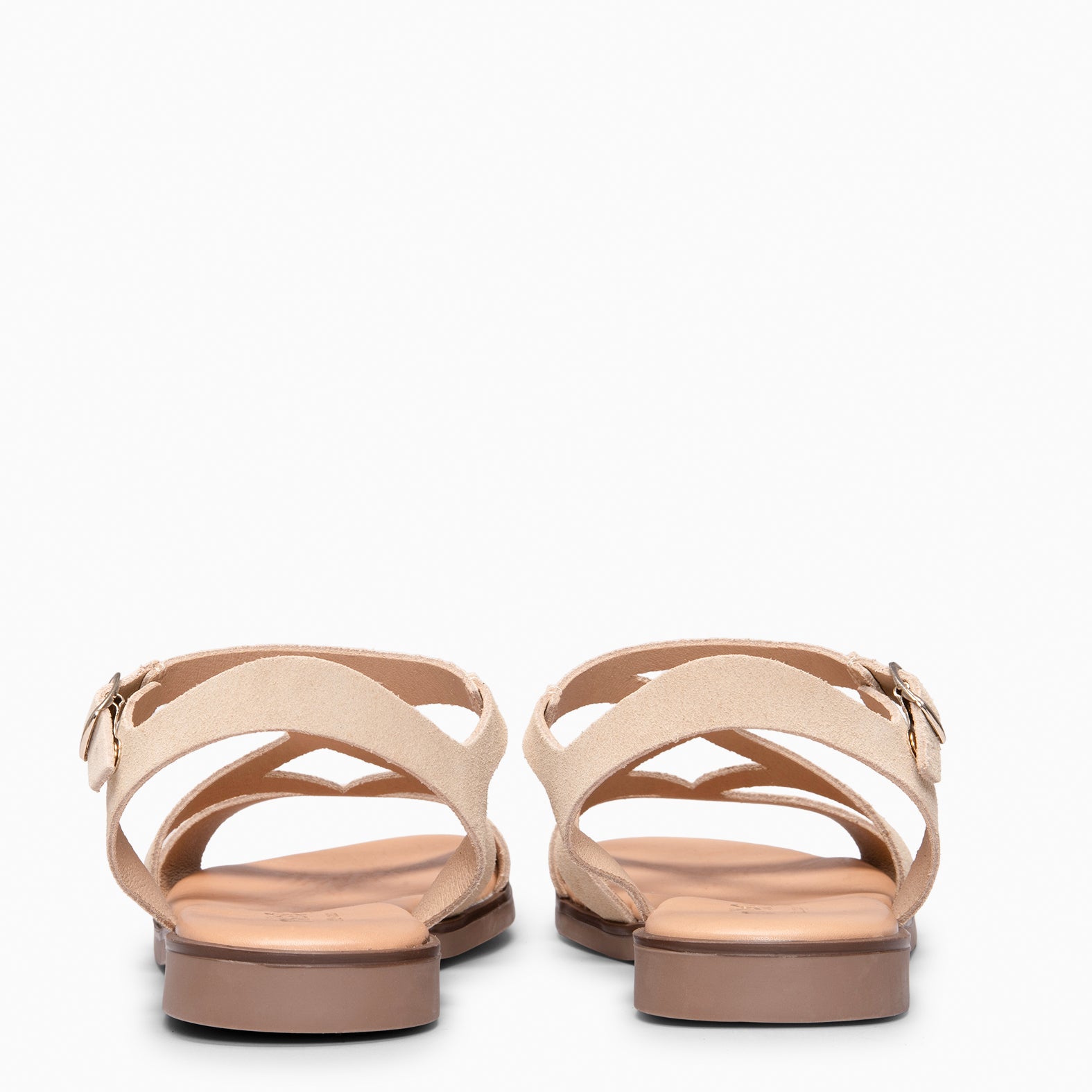 BAMBOO - BEIGE FLAT SANDALS