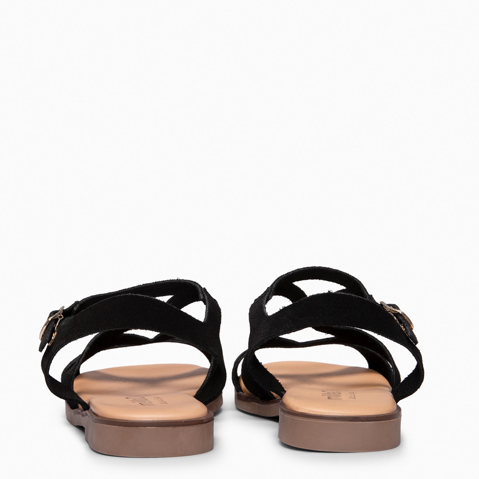BAMBOO - BLACK FLAT SANDALS