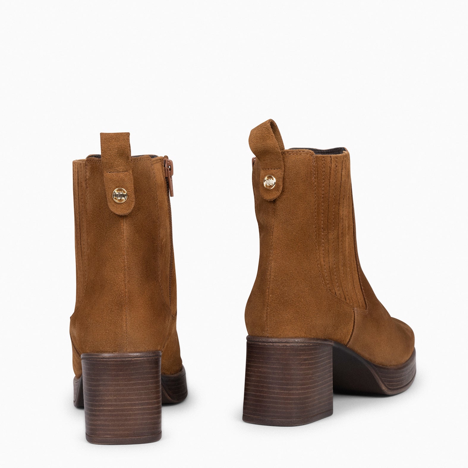 DAYTON - CAMEL Women zipper booties