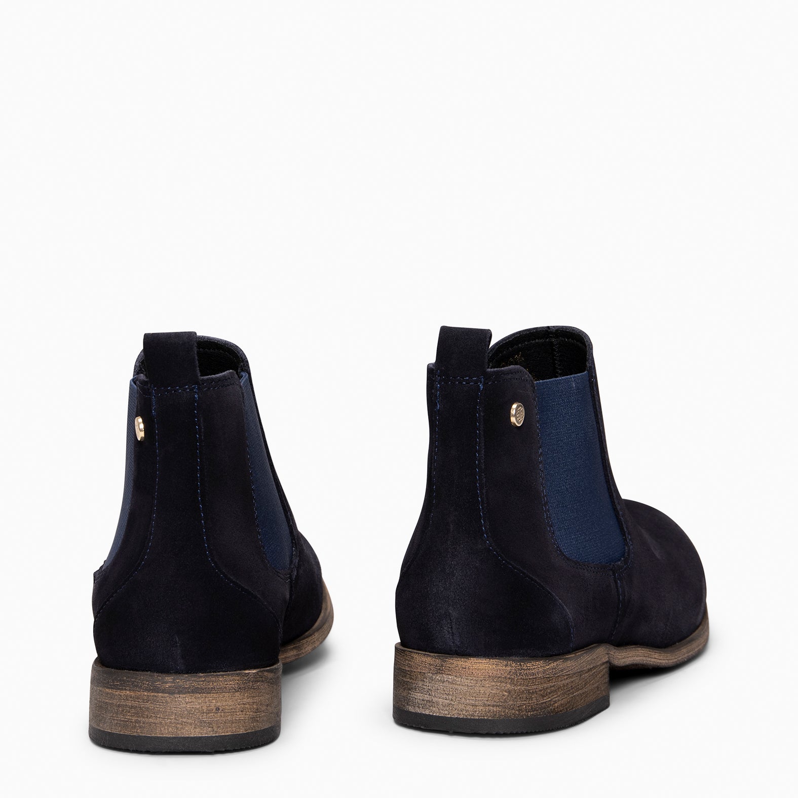 CLAIRE - Botín de serraje estilo Chelsea MARINO