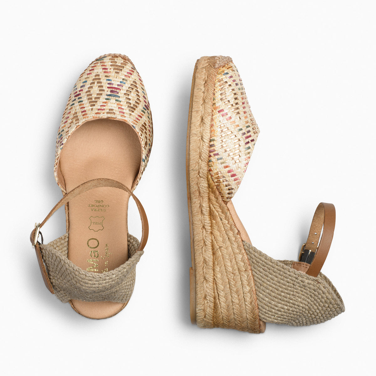 JAVEA – BEIGE raffia espadrilles