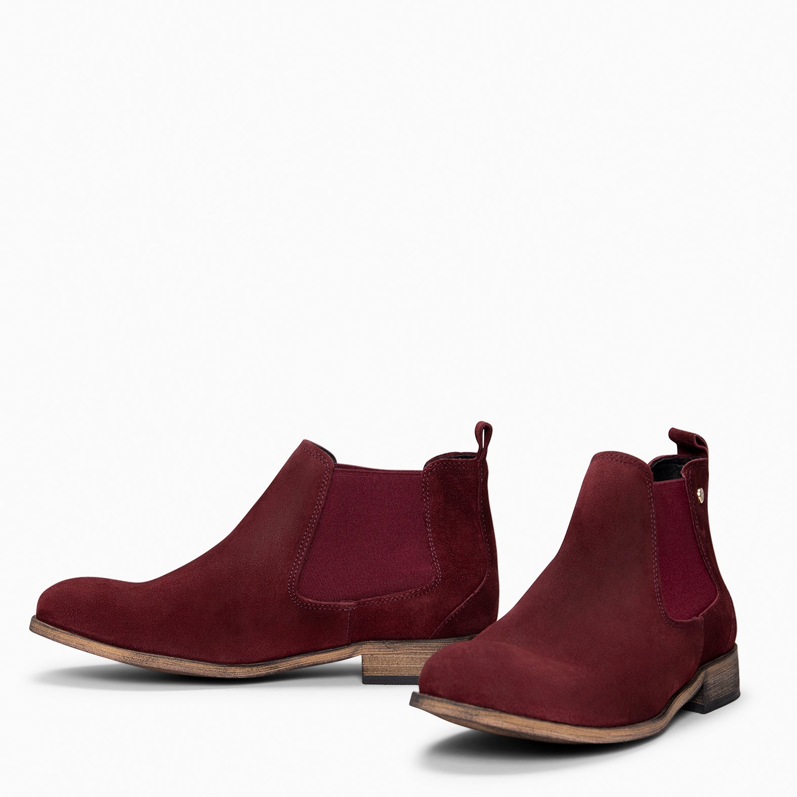 CLAIRE - Botín de serraje estilo Chelsea BURDEOS