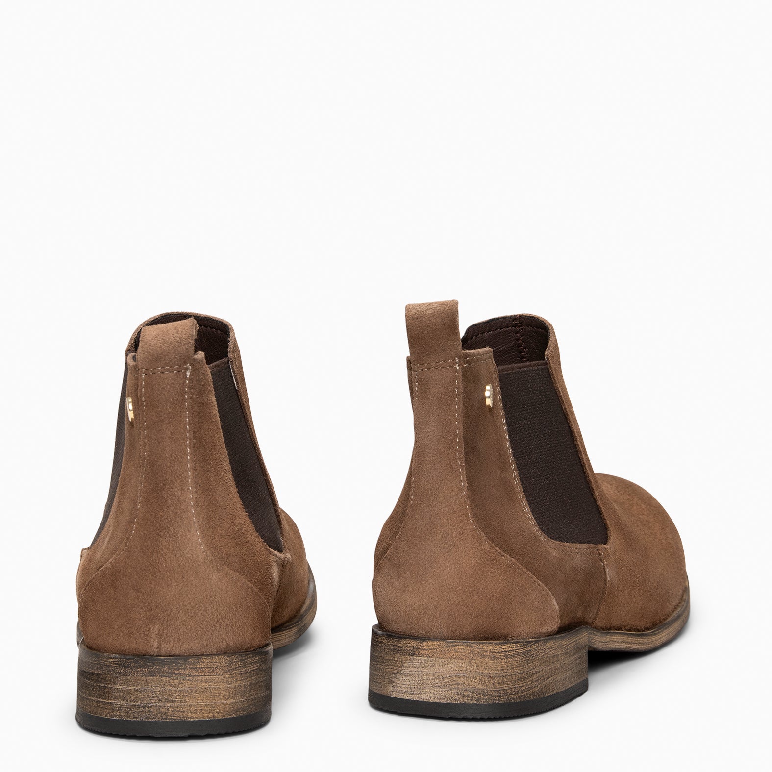 CLAIRE - Botín de serraje estilo Chelsea TAUPE