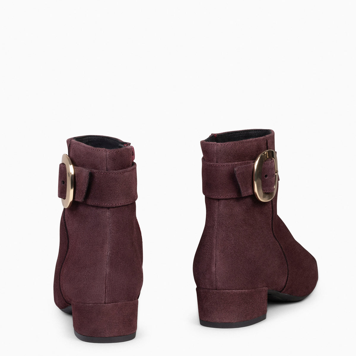 NAPLES - BURGUNDY Women booties with buckle