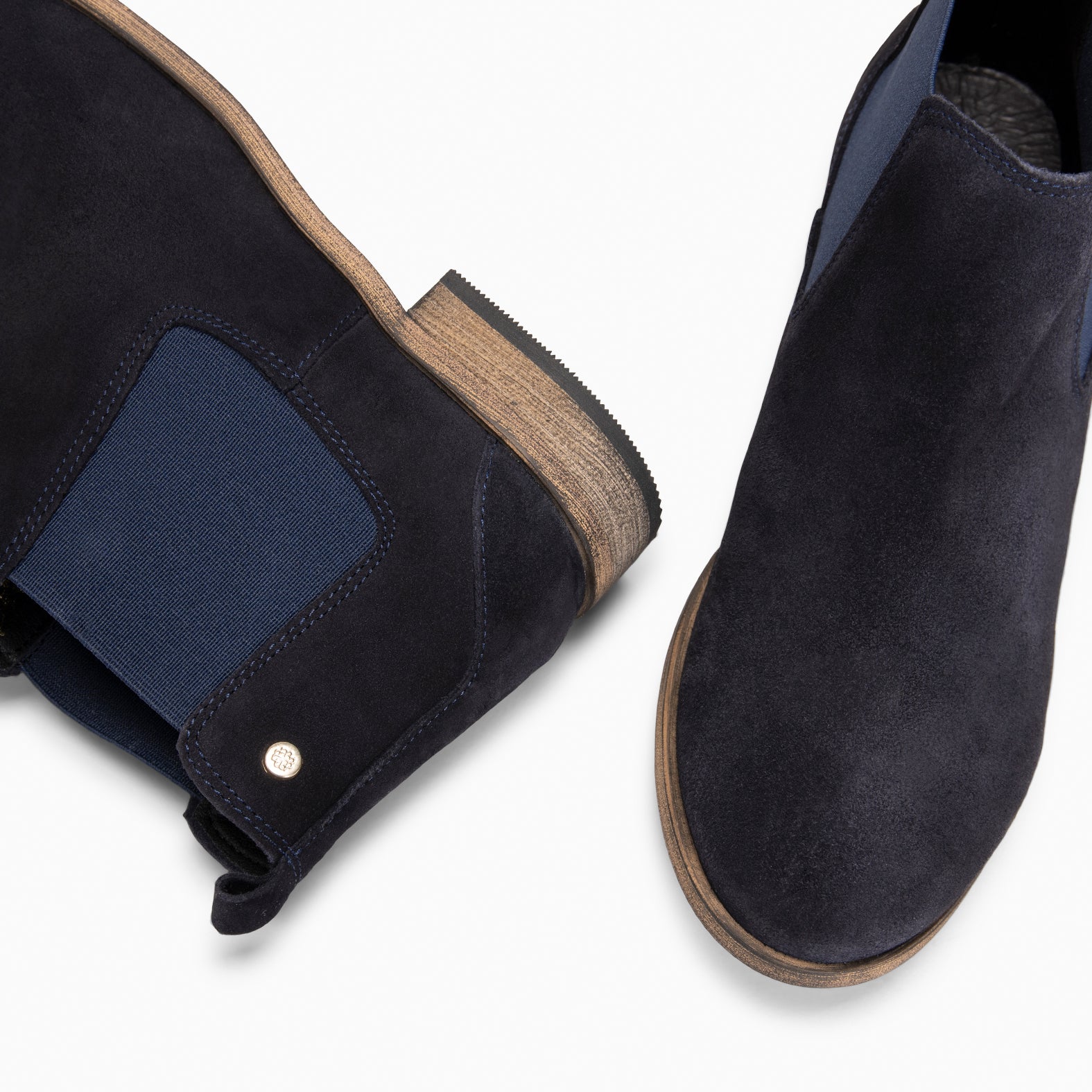 CLAIRE - Botín de serraje estilo Chelsea MARINO