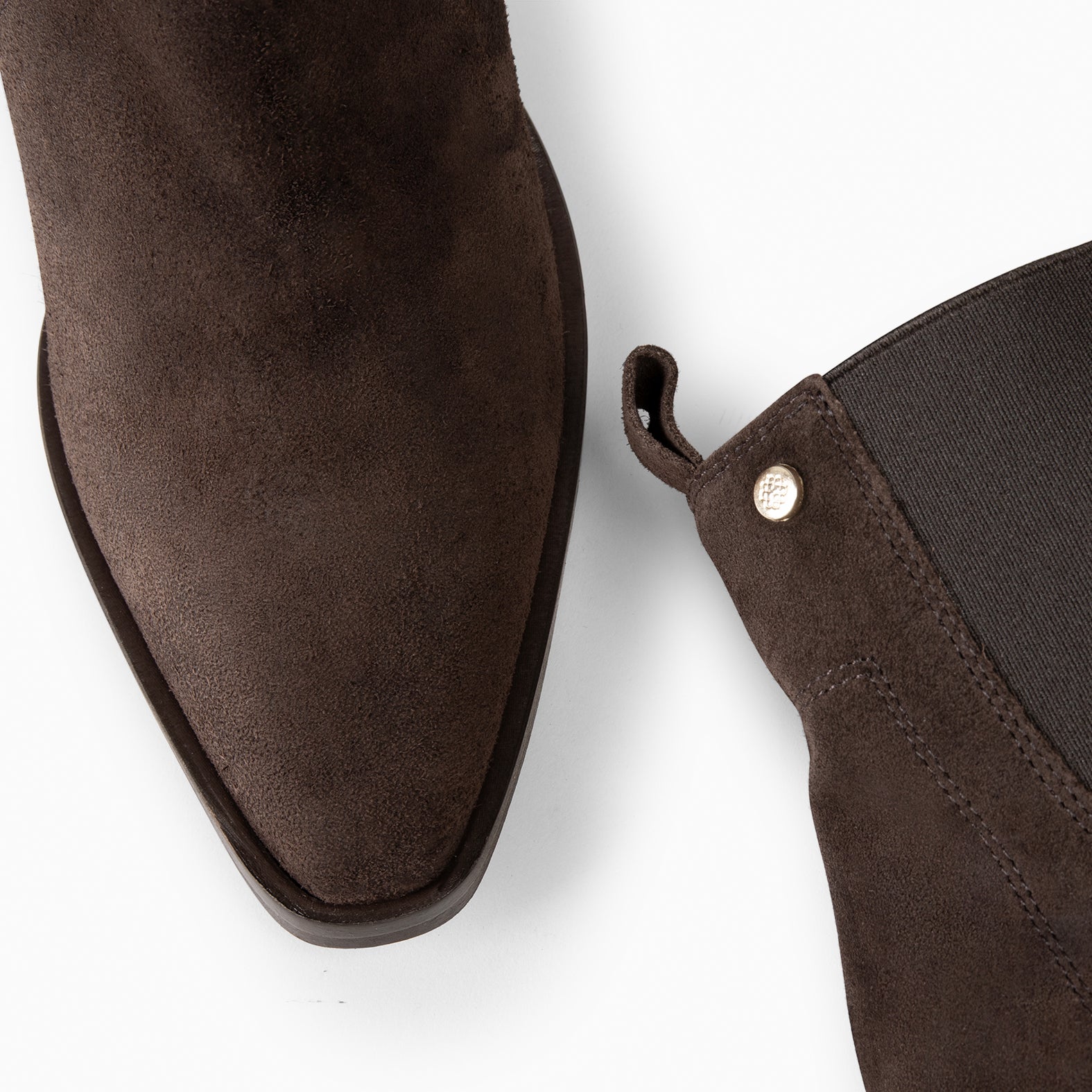 AMBER – Bottines à talon type Chelsea MARRON