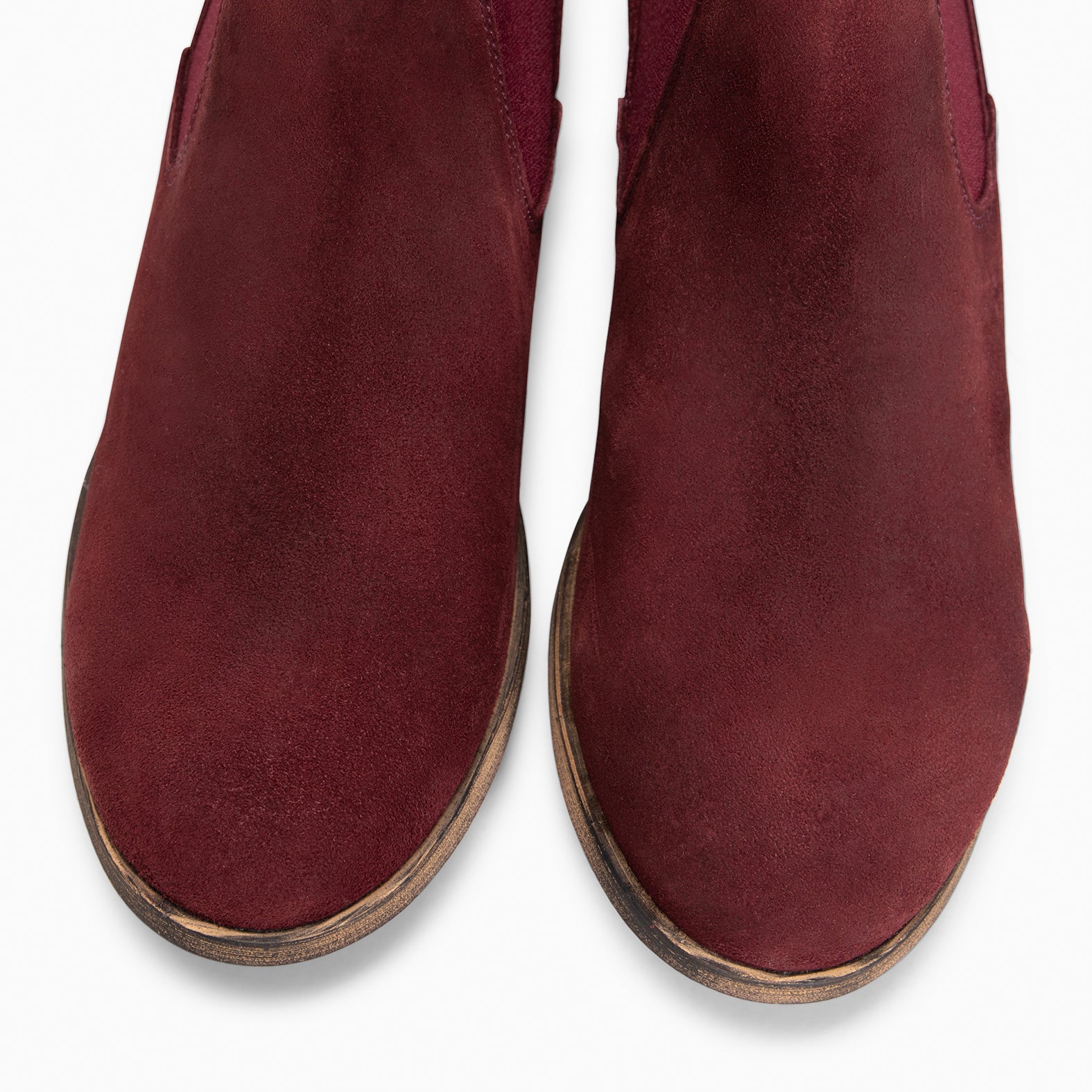 CLAIRE - Botín de serraje estilo Chelsea BURDEOS
