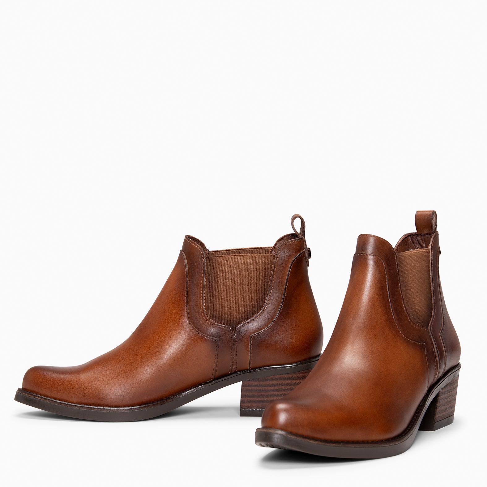 BILLY - CAMEL Heeled chelsea style ankle boots