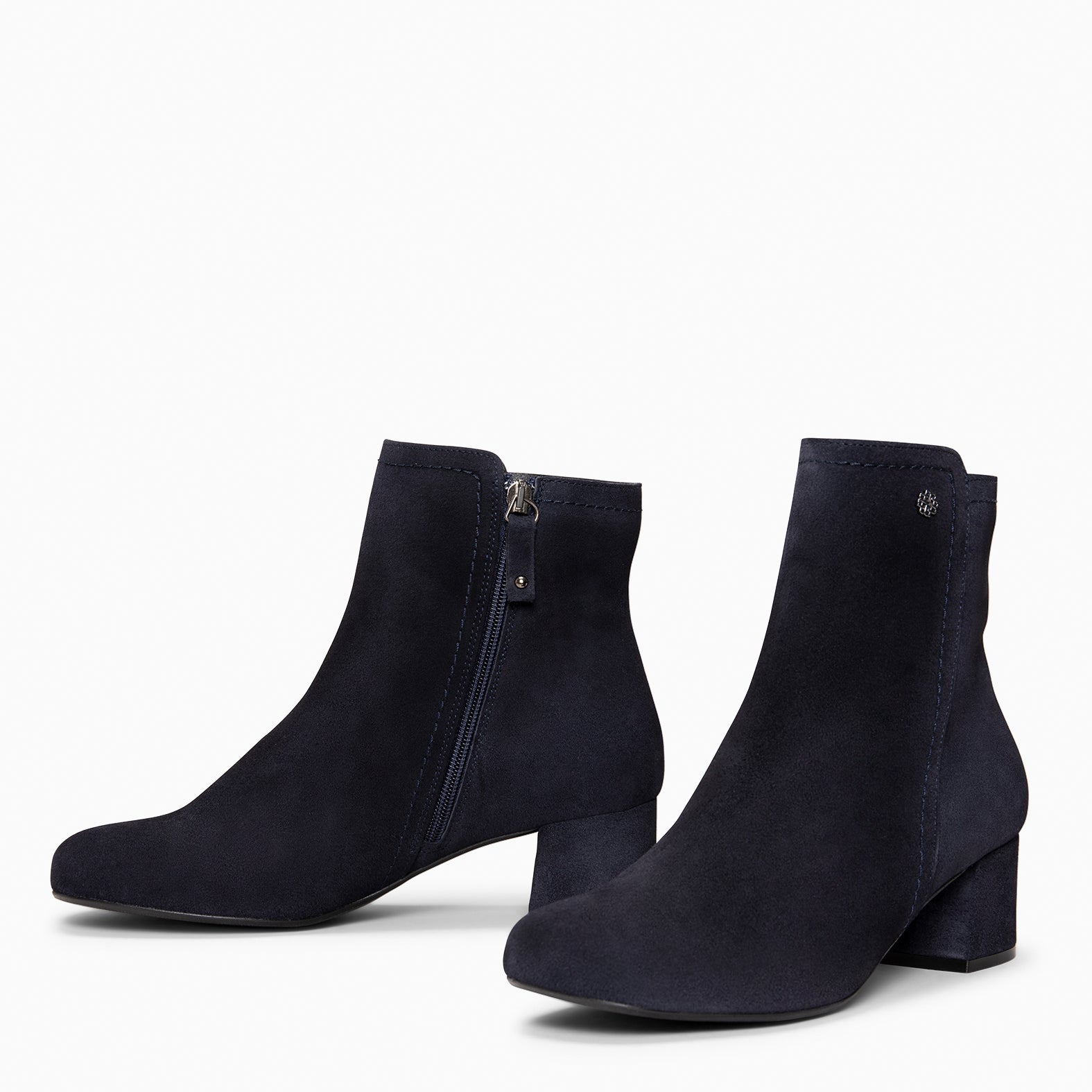 COLMAR - NAVY Elegant leather ankle boots