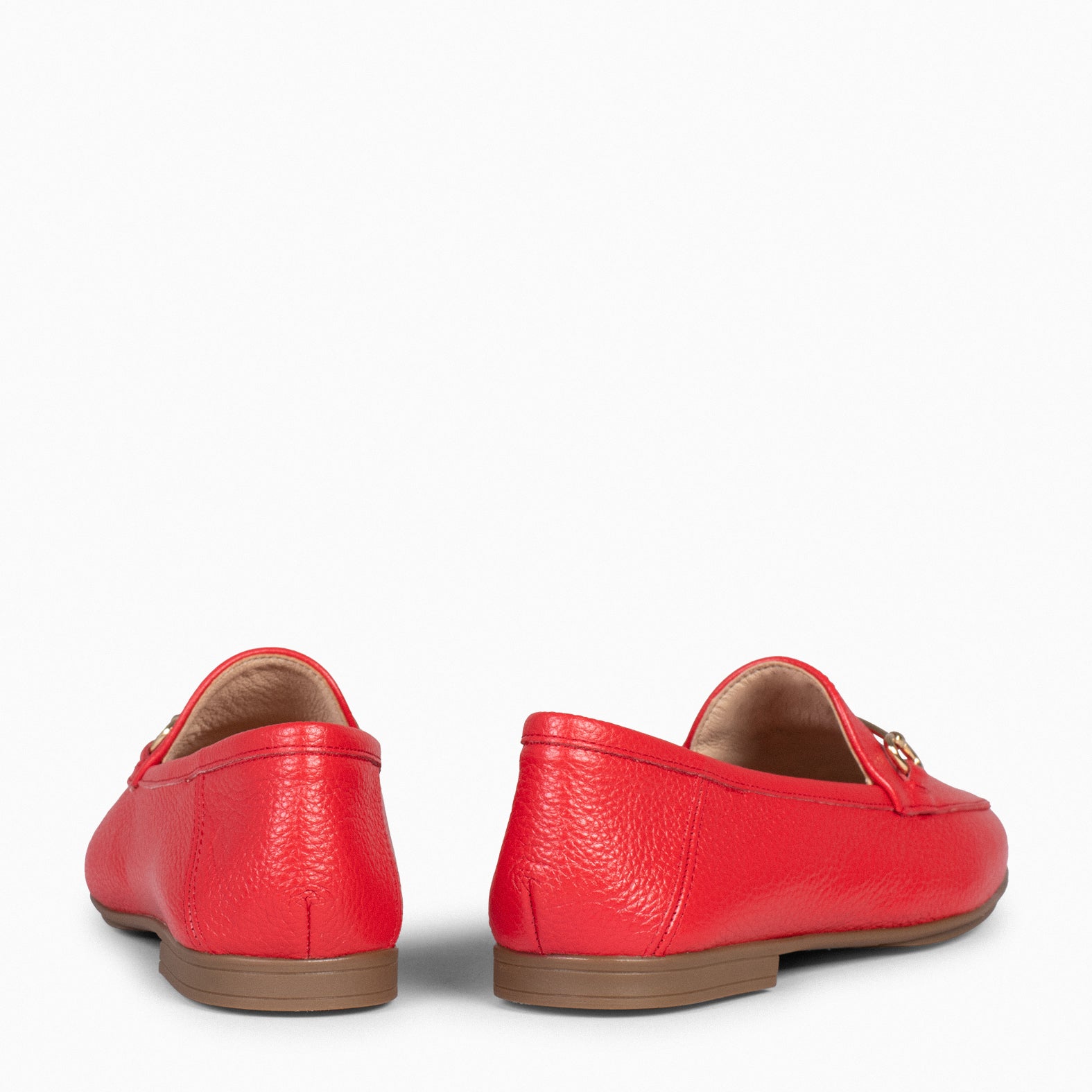STYLE – Mocasines planos ROJO con adorno metalizado