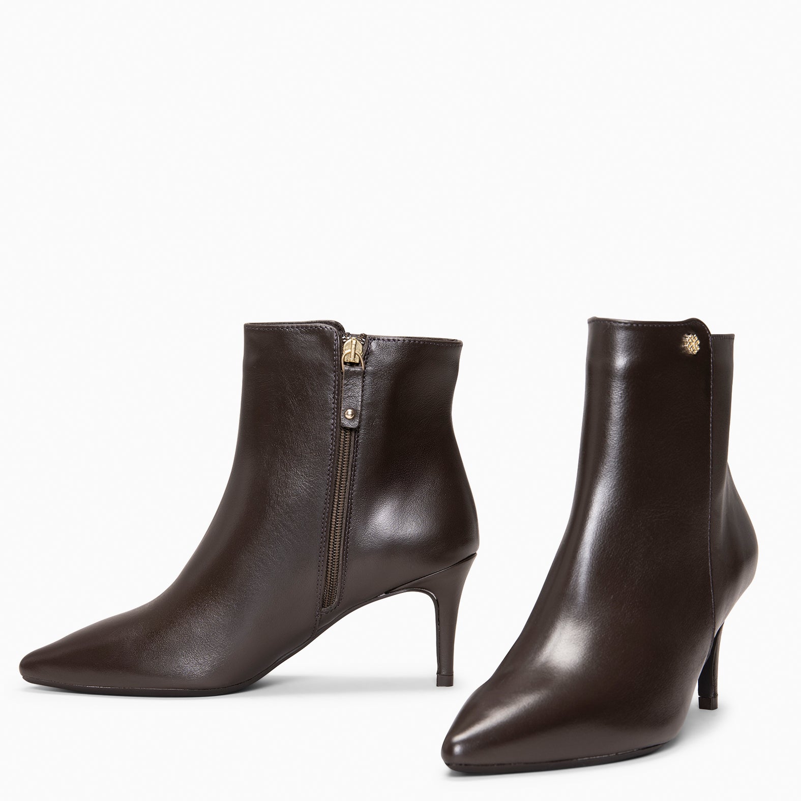 NIGHT - Botines de tacón de aguja MARRON