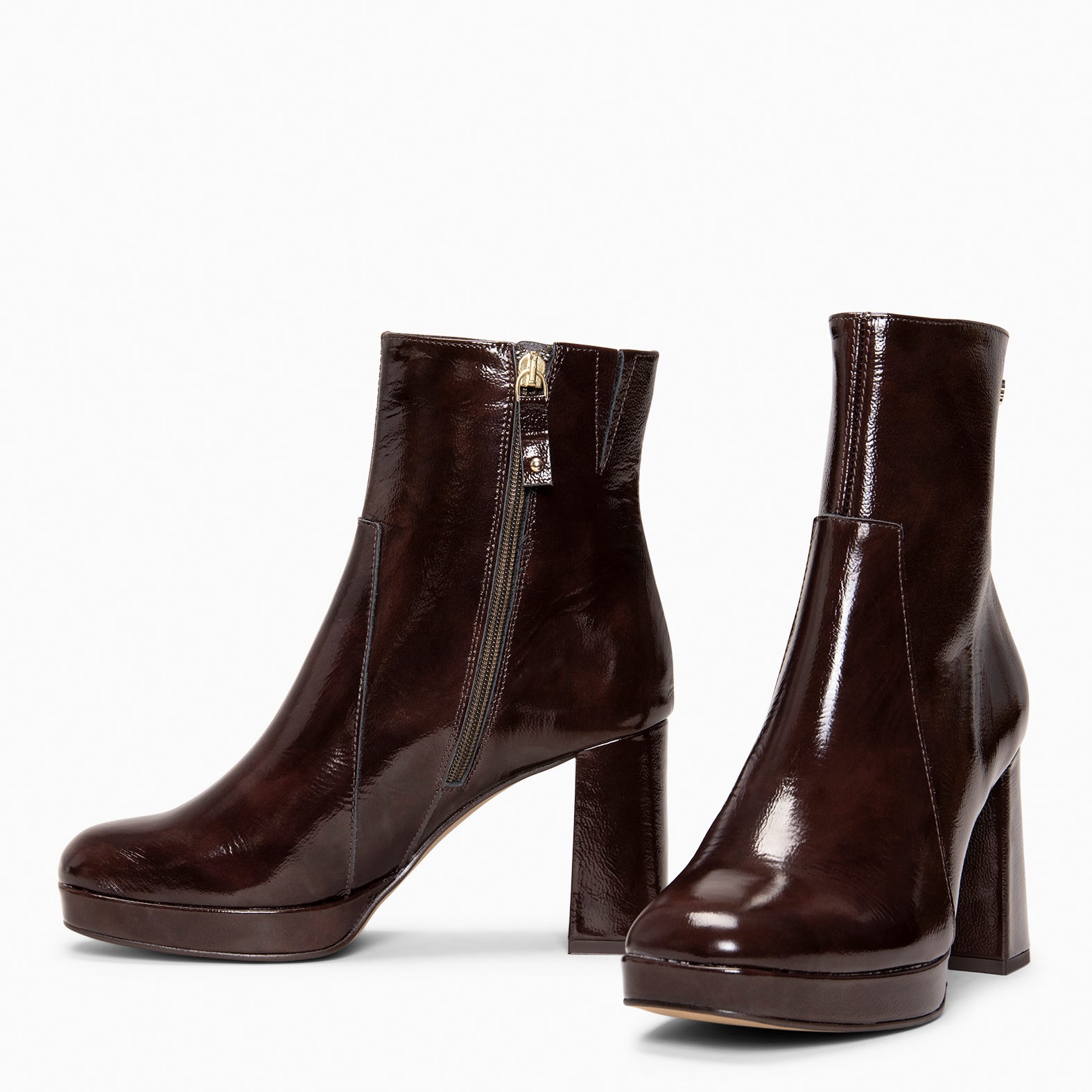 NOX - Botines de tacón alto MARRON