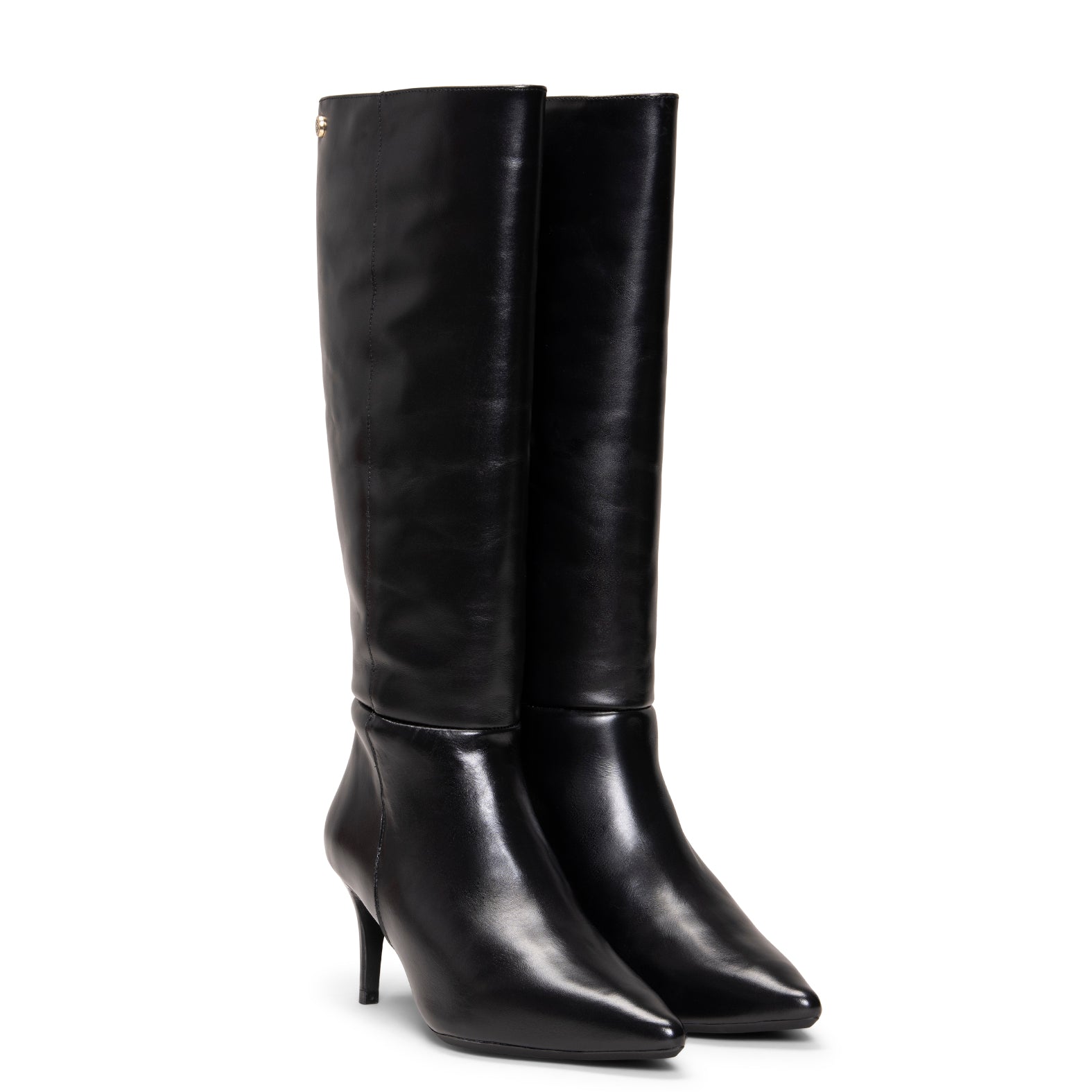 MANHATTAN - Botas de piel con tacón fino NEGRO