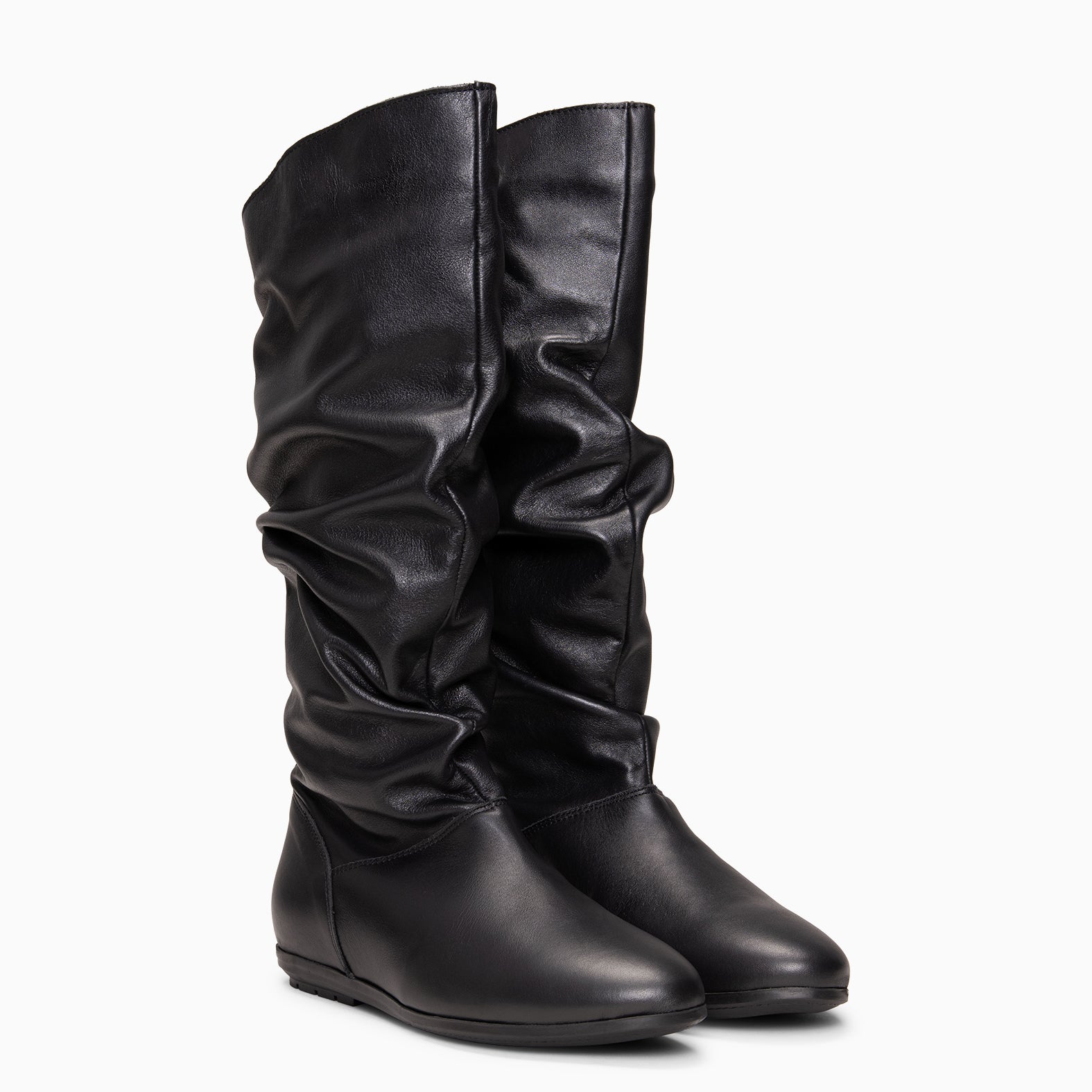 FIONA BLACK Suede slouch boots miMaO ®