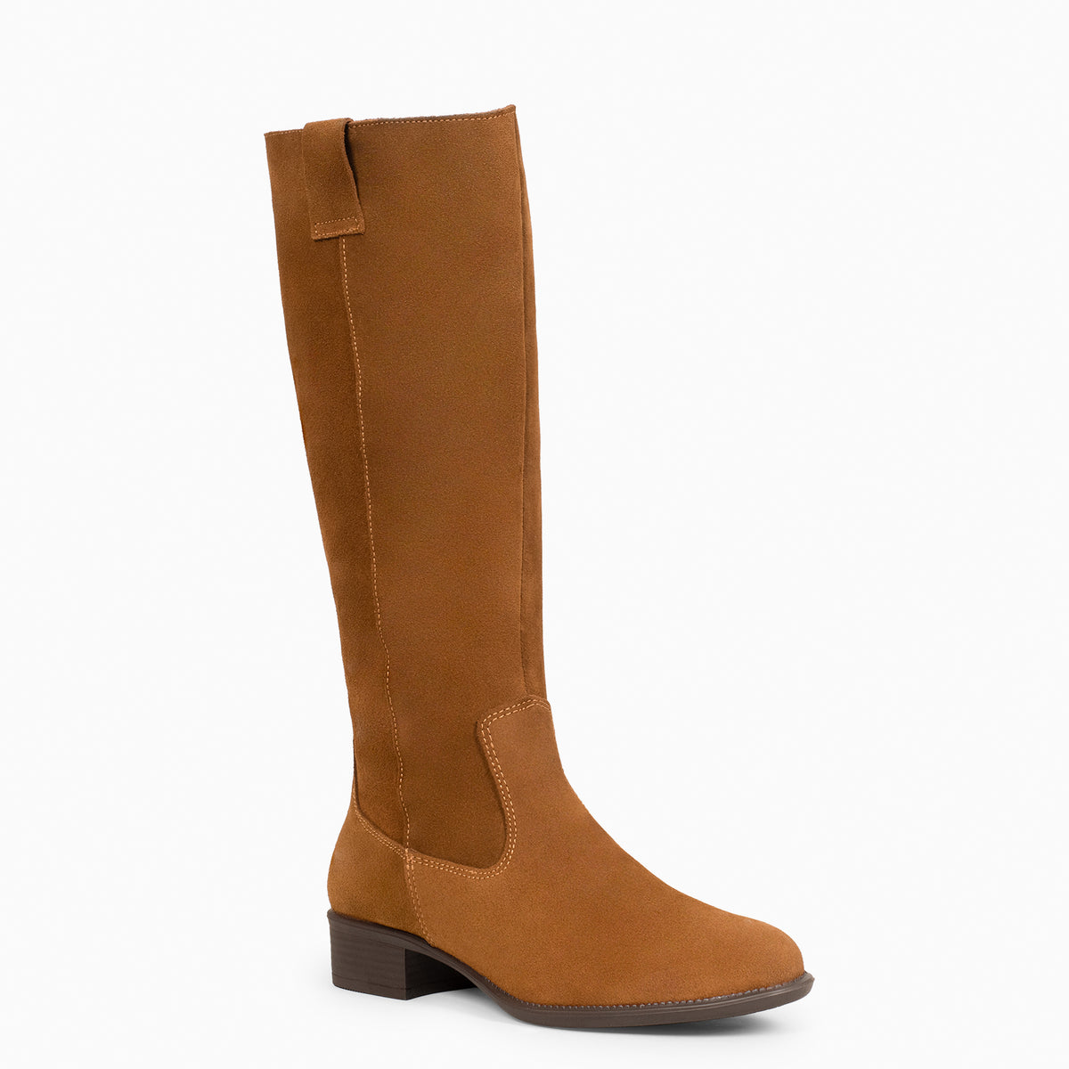 TEXAS - CAMEL Low Heel Boots