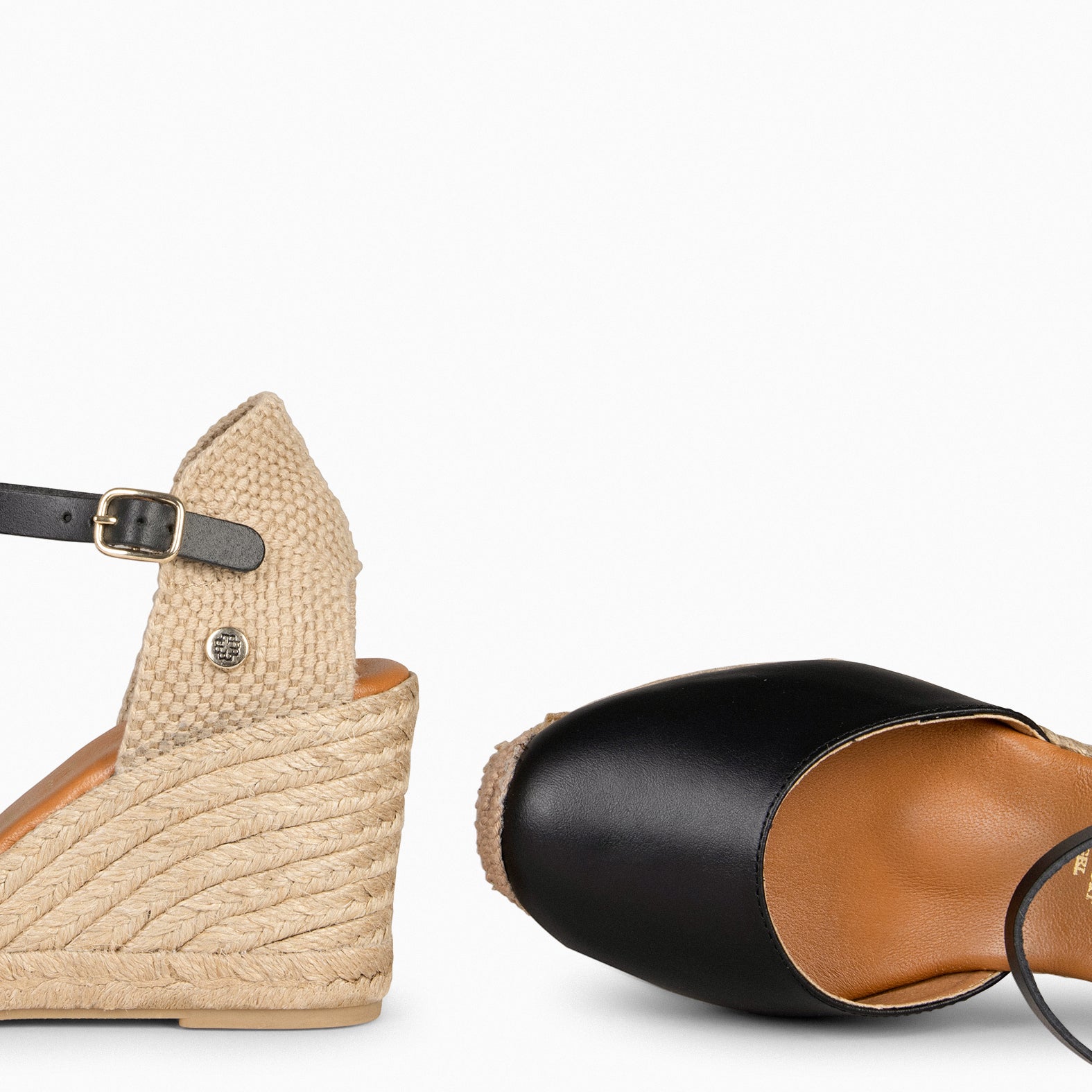 GIO - BLACK WEDGE ESPADRILLES