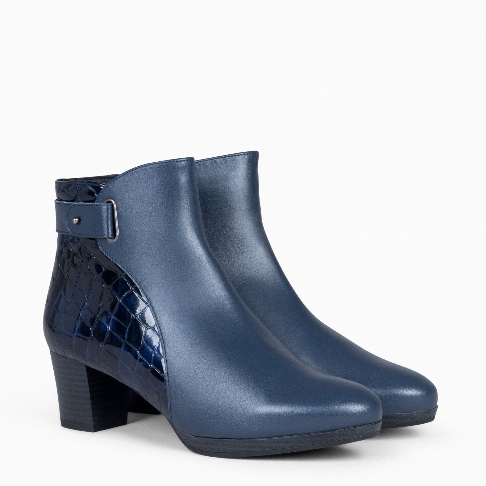 LENA - Botín punta redonda mujer AZUL - miMaO ®