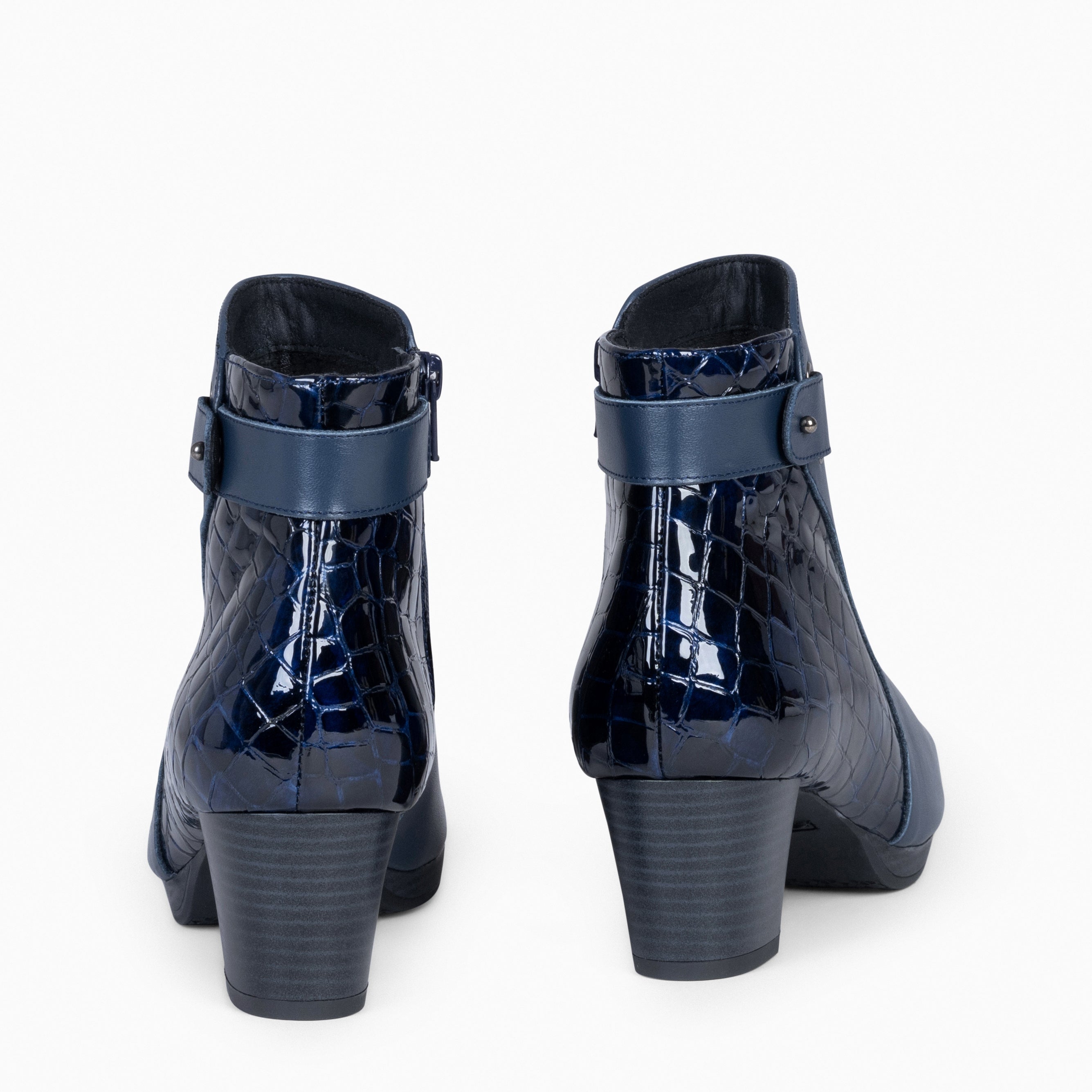 LENA - Botín punta redonda mujer AZUL - miMaO ®