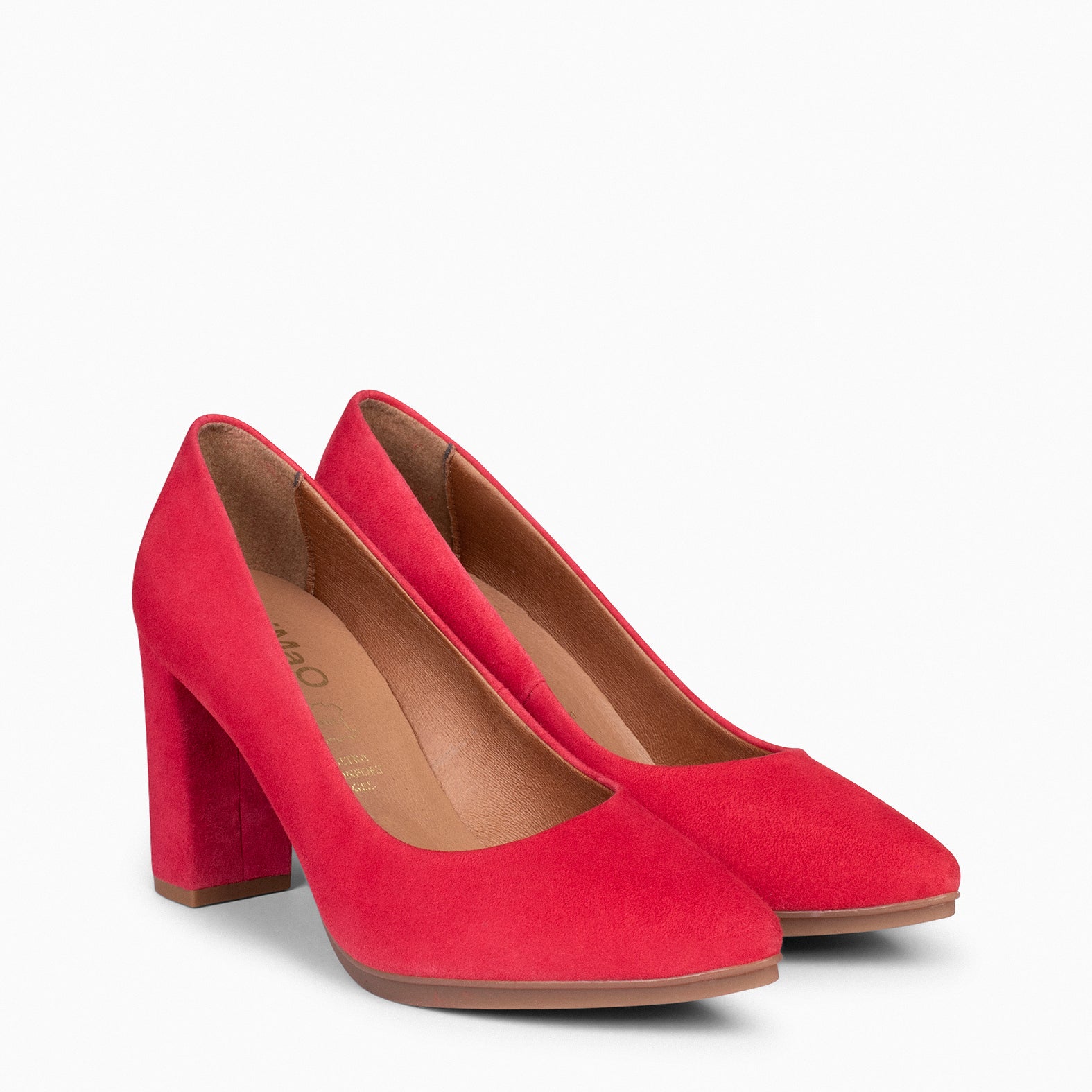 URBAN - RED suede high-heeled shoes