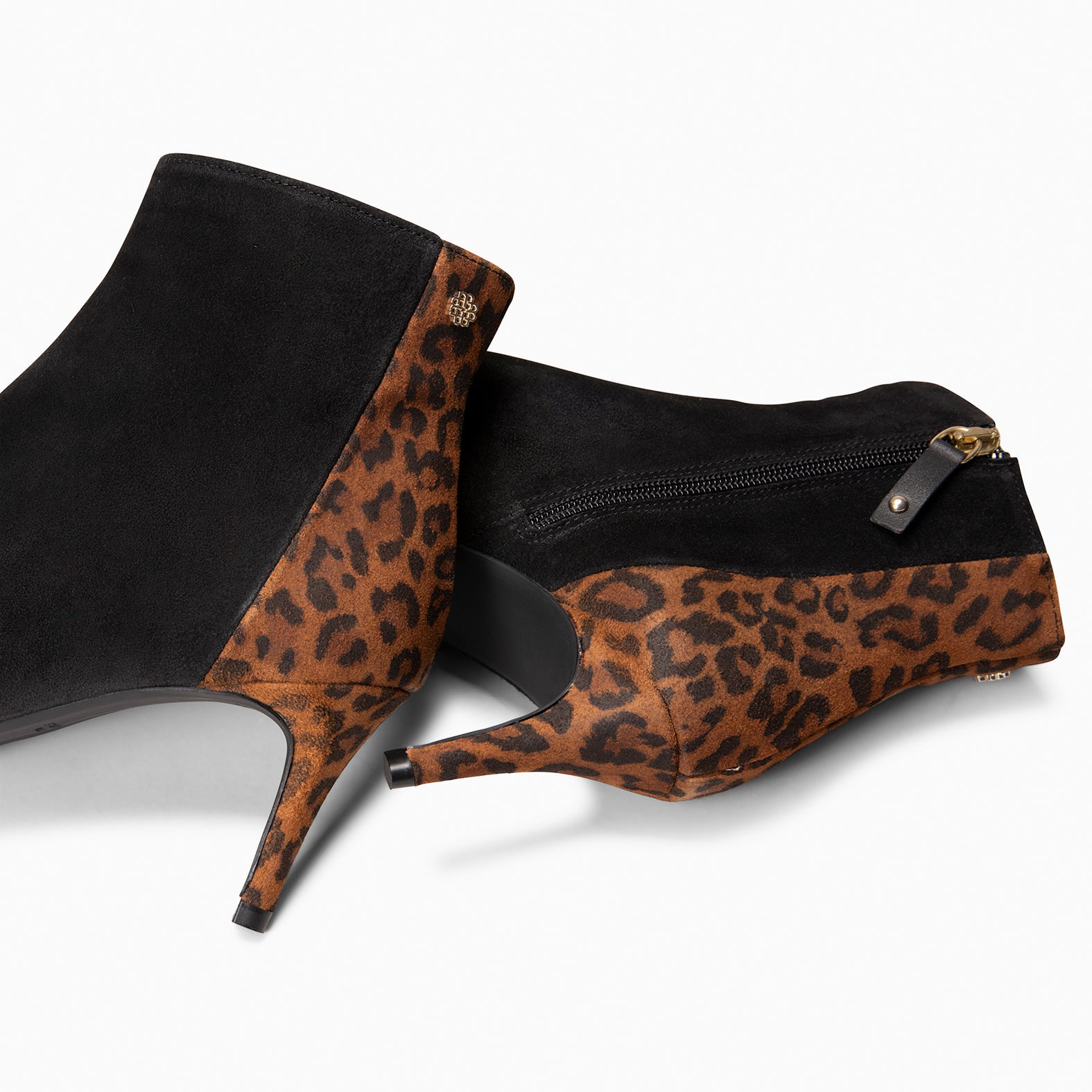 NIGHT - Botines elegantes de tacón fino NEGRO LEOPARDO