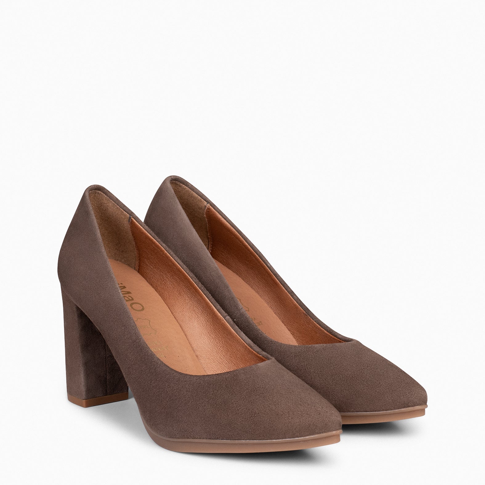 URBAN - BROWN suede high-heeled shoes