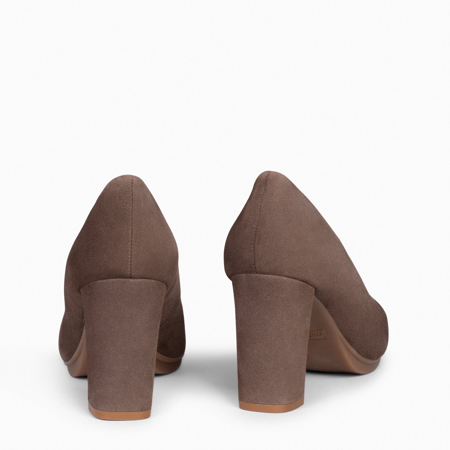 URBAN - BROWN suede high-heeled shoes