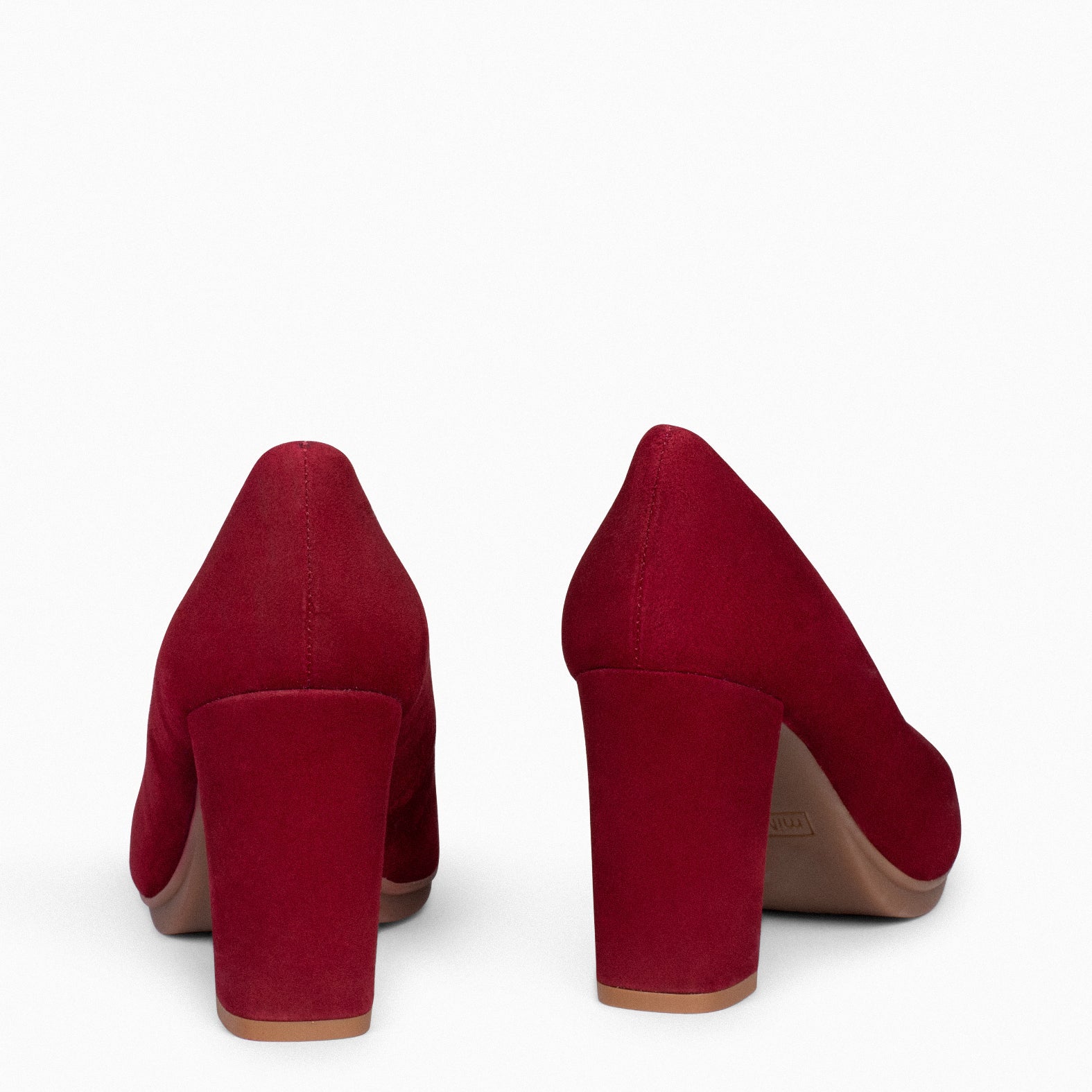 URBAN - Zapatos de tacón alto de ante BURDEOS