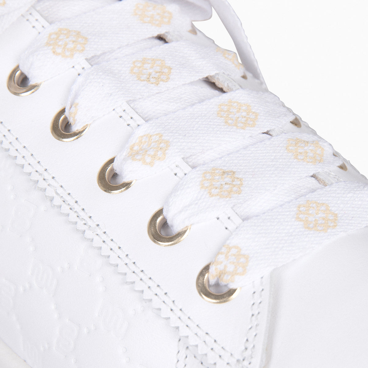 MARSELLA - Sneakers cordones intercambiables BLANCO