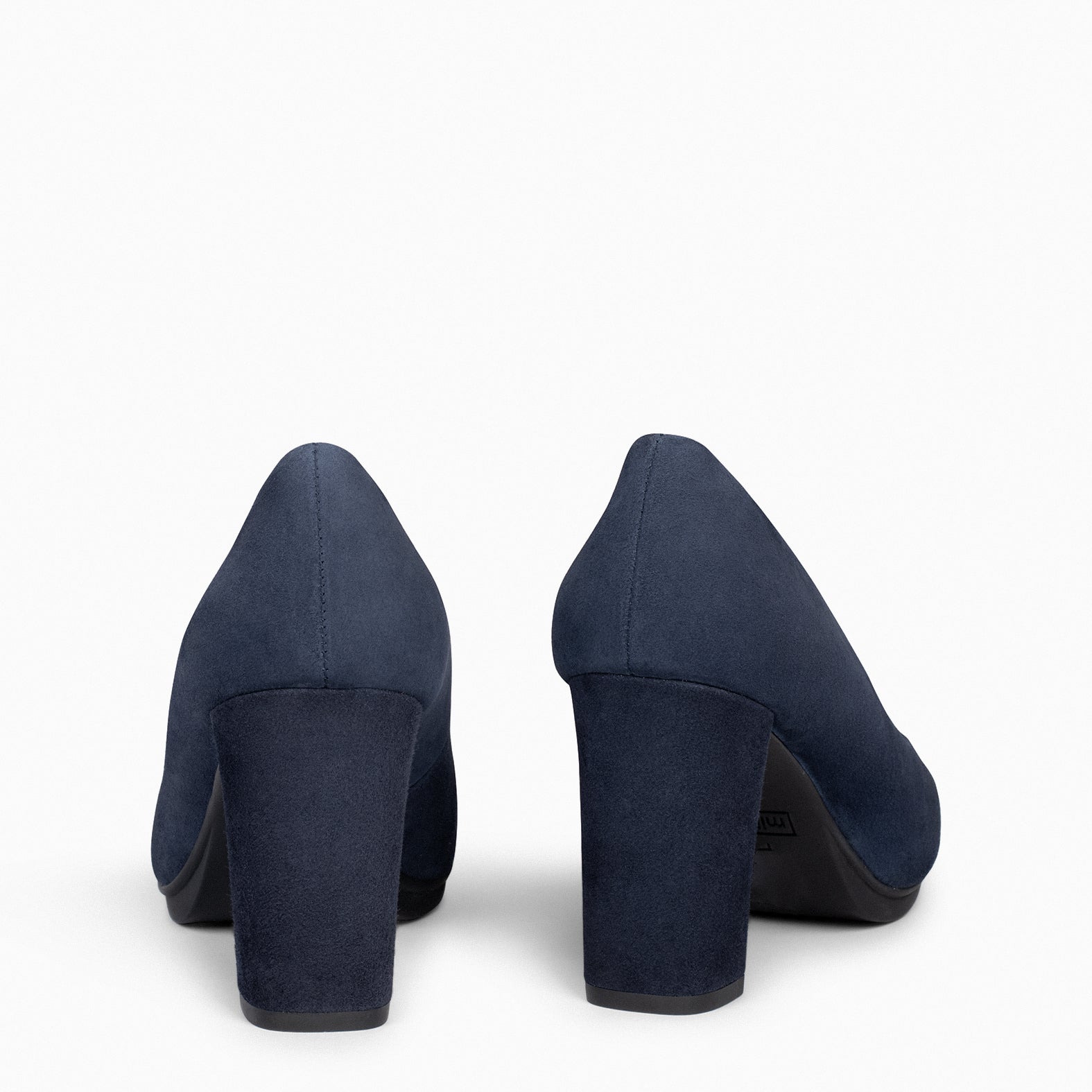 URBAN - NAVY suede high-heeled shoes