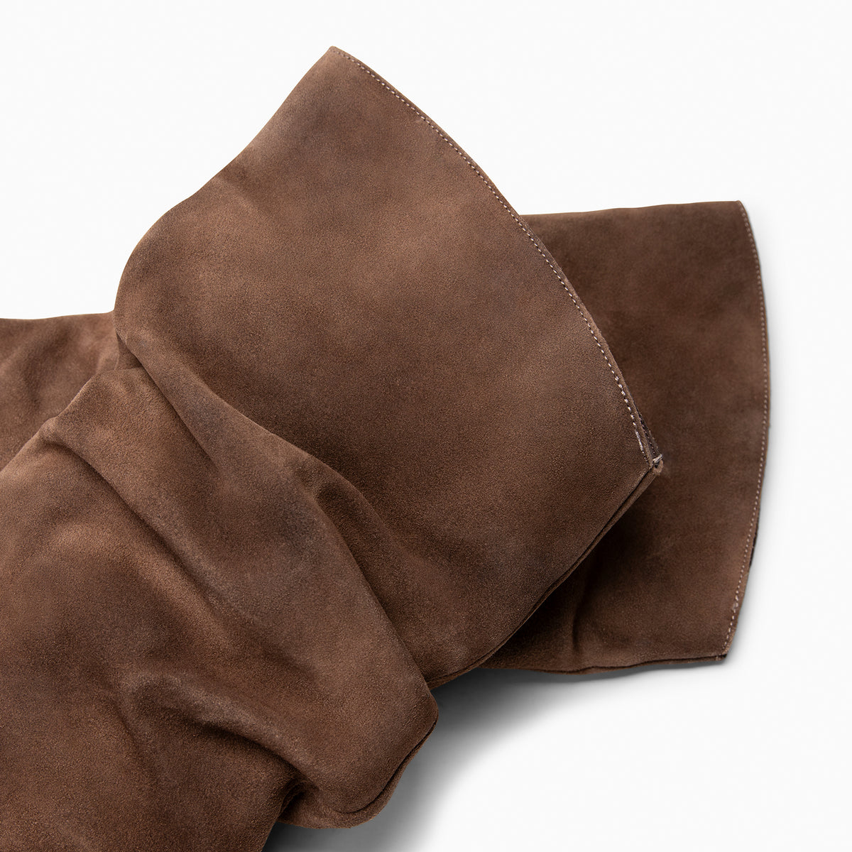 FIONA - Bottes plissées en daim TAUPE