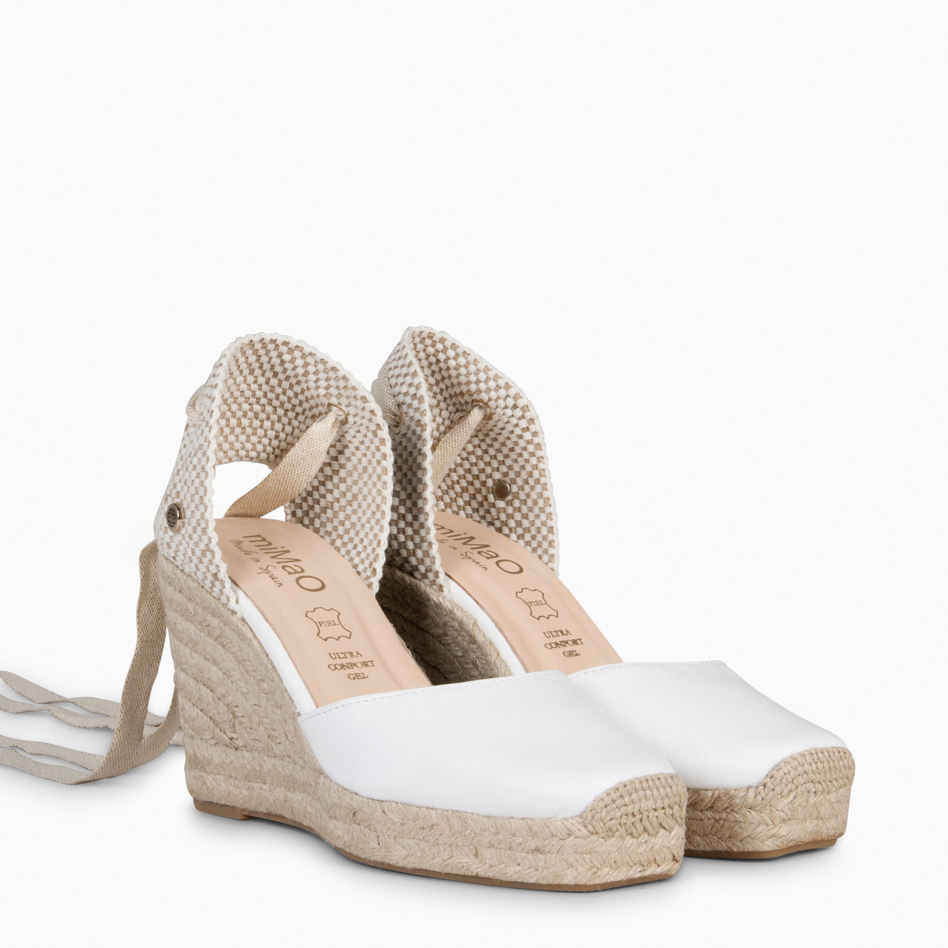 MOMBASA - WHITE ESPADRILLES WITH RIBBONS