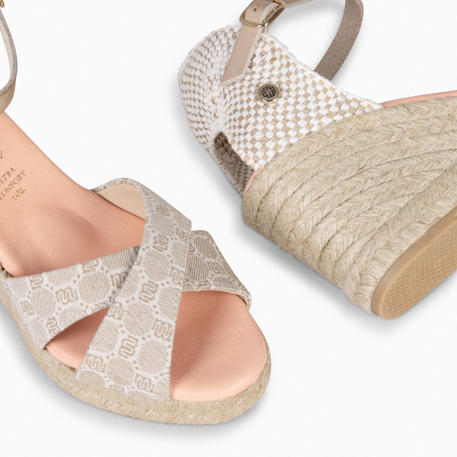 NAYADE – Espadrilles tissu jacquard BEIGE