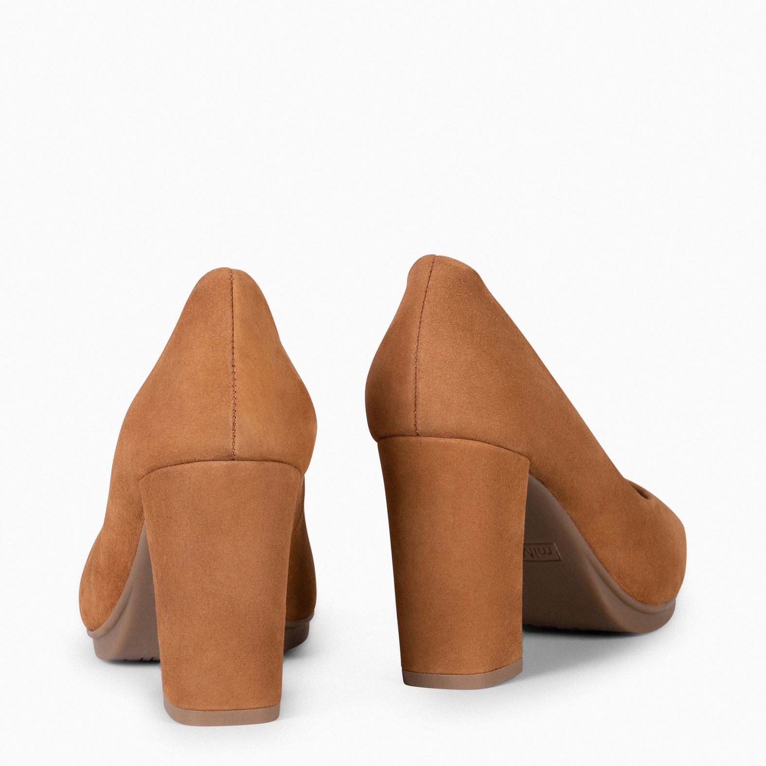 URBAN - CAMEL suede high-heeled shoes