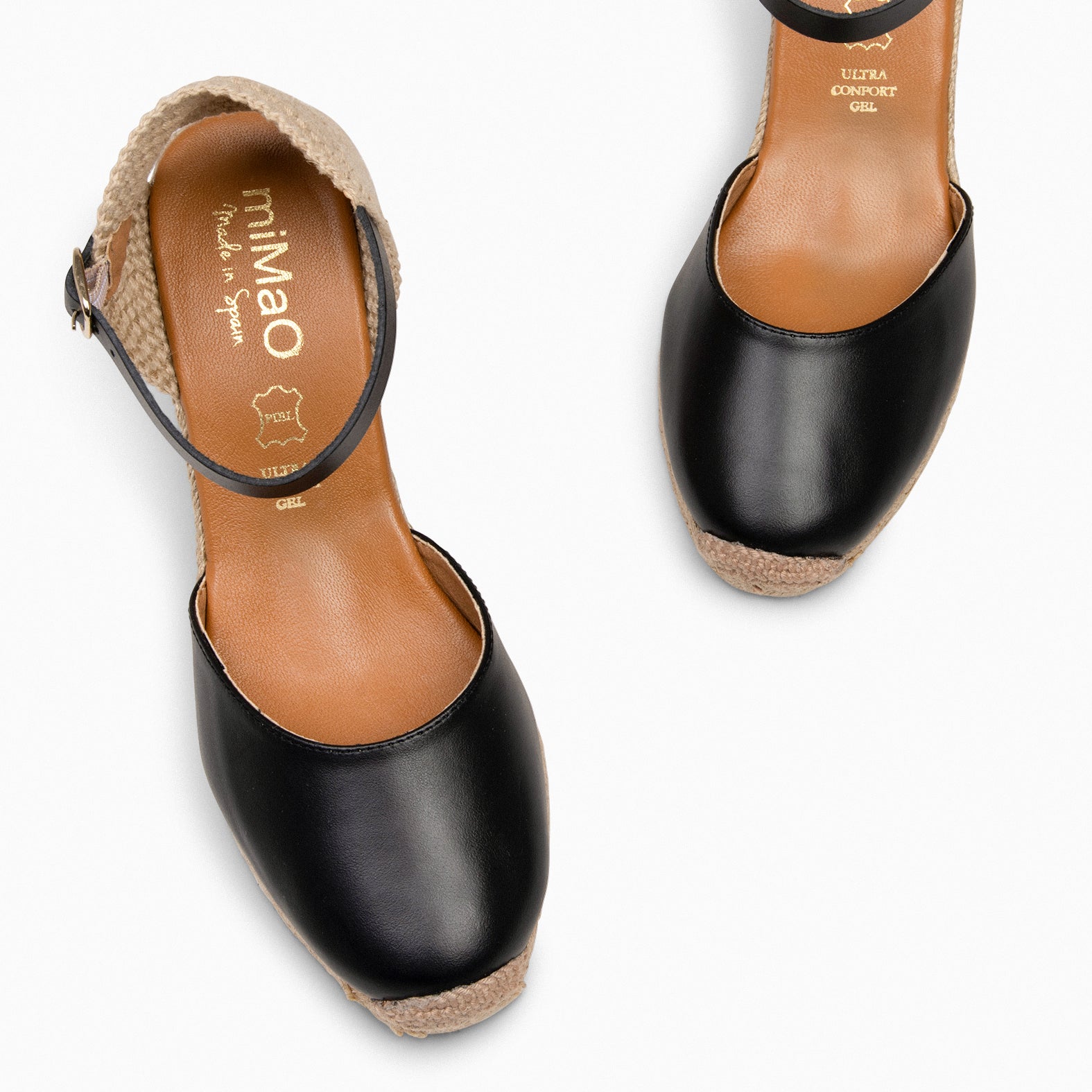 GIO - BLACK WEDGE ESPADRILLES