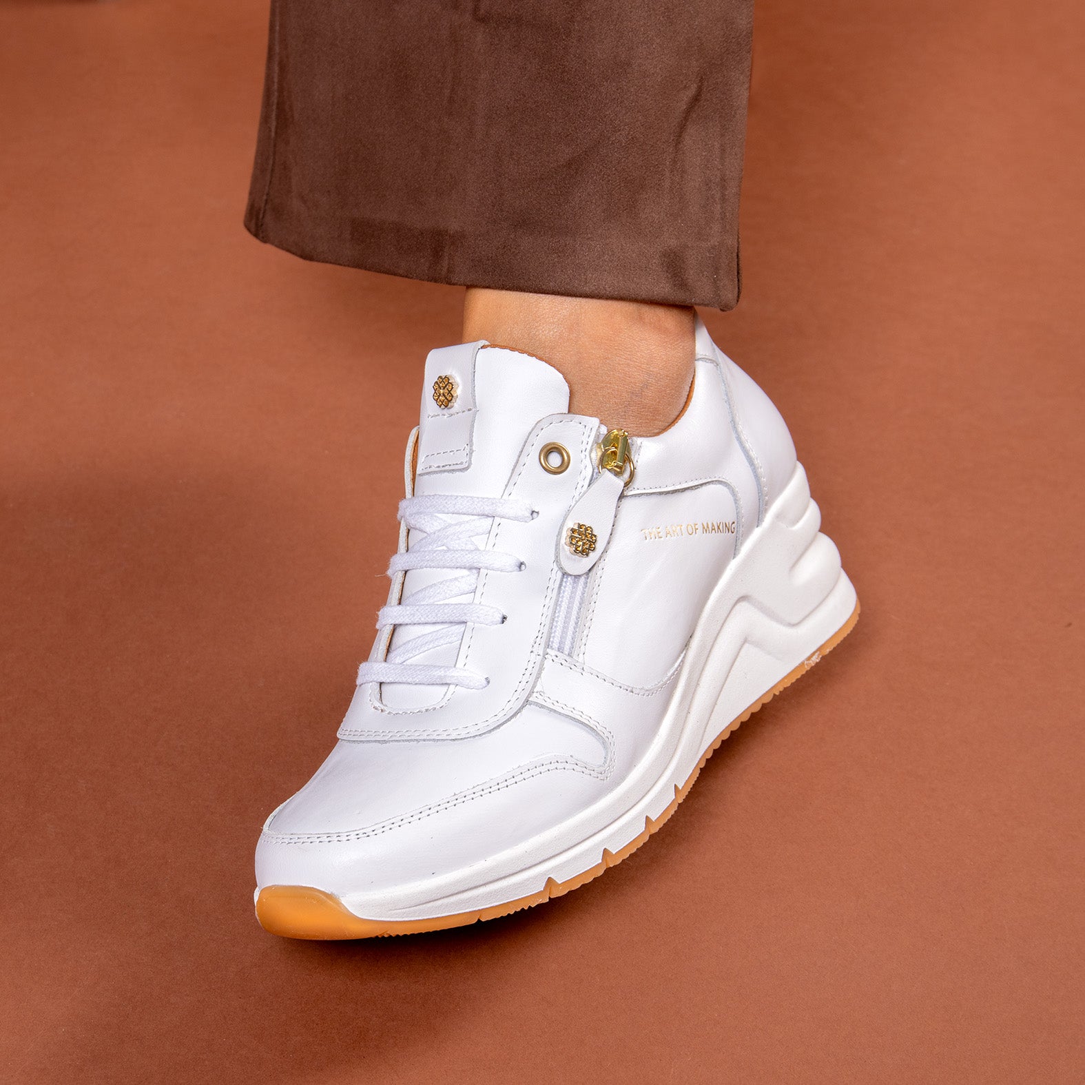 NIMES - Zapatillas deportivas con adorno cremallera BLANCO