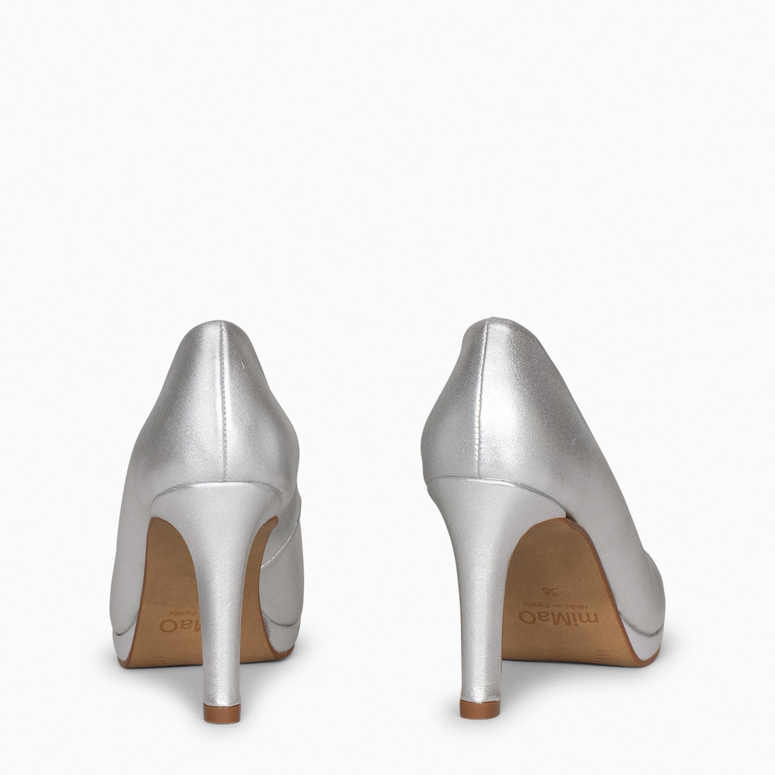 PLATFORM - SILVER HIGH HEELS WITH PLATFORM