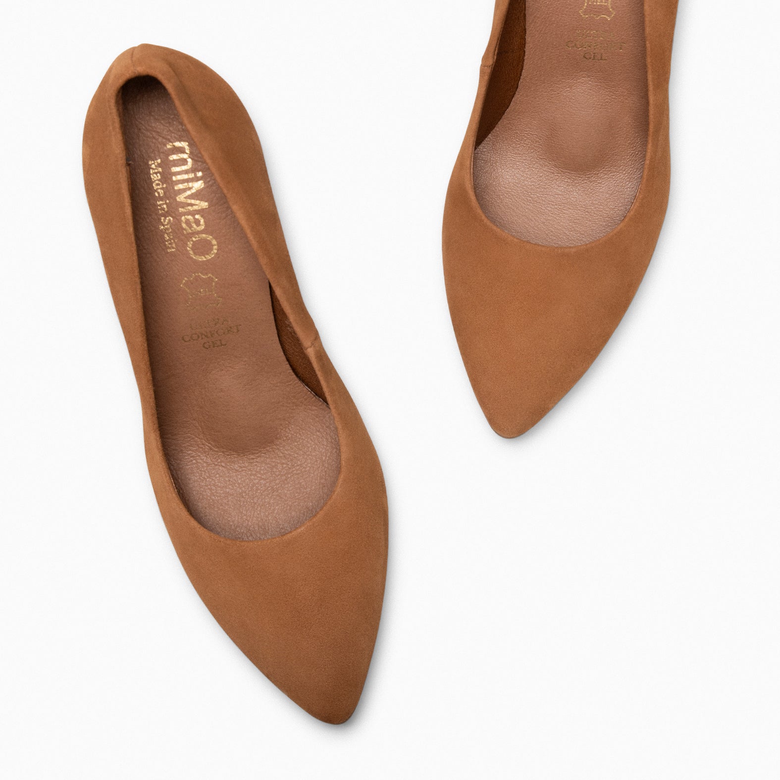 URBAN - CAMEL suede high-heeled shoes
