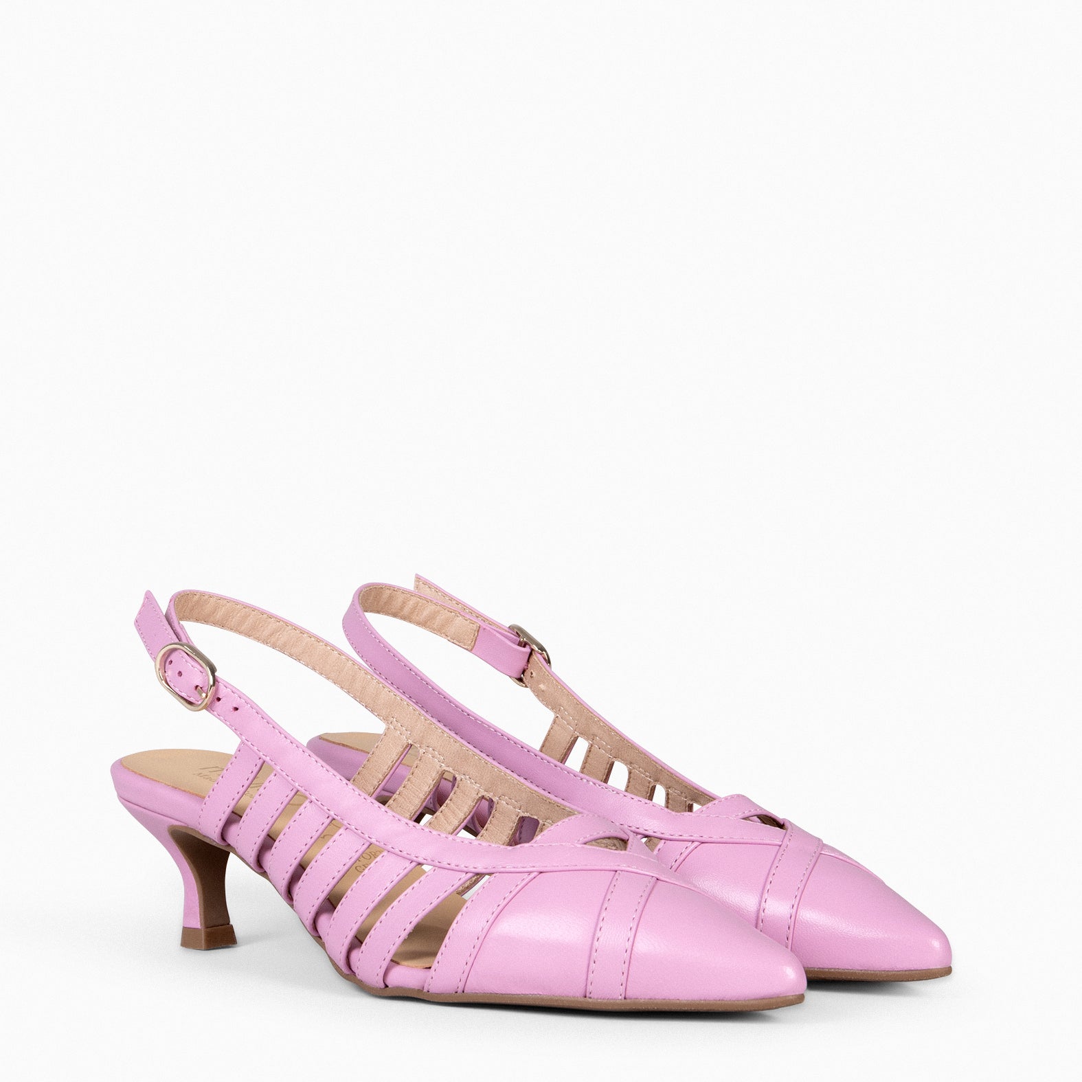 JADE – LILAC slingback kitten heels