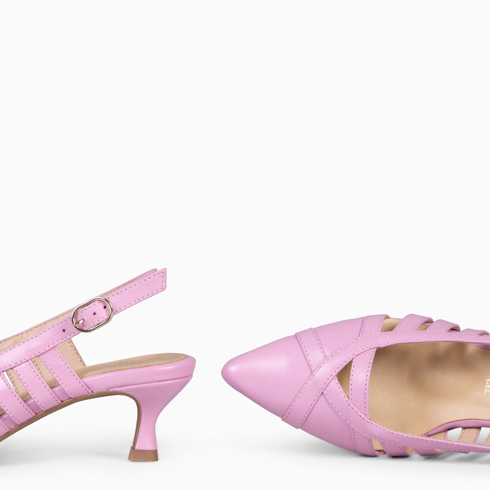 JADE – LILAC slingback kitten heels