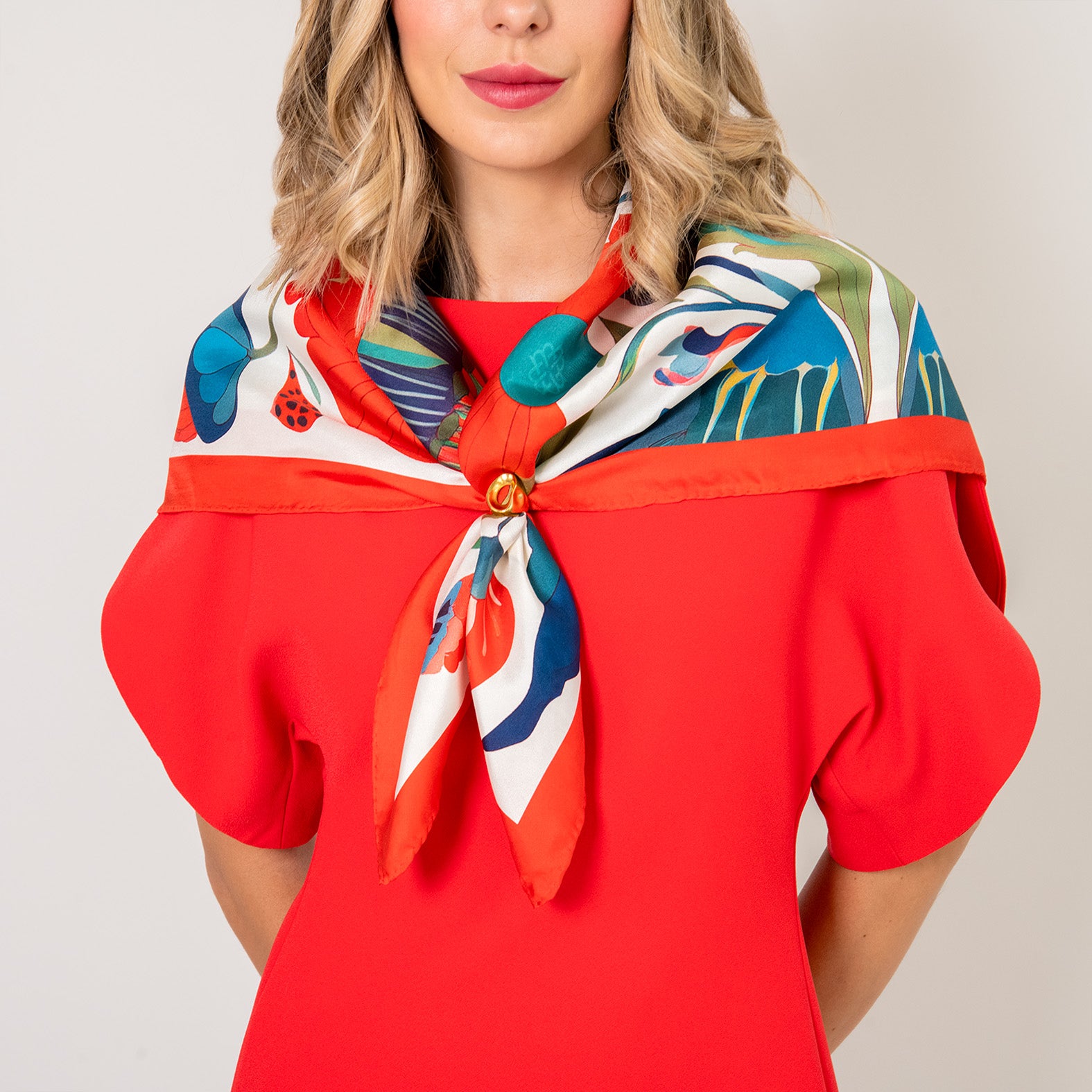 FLORALIA - 100% natural silk scarf